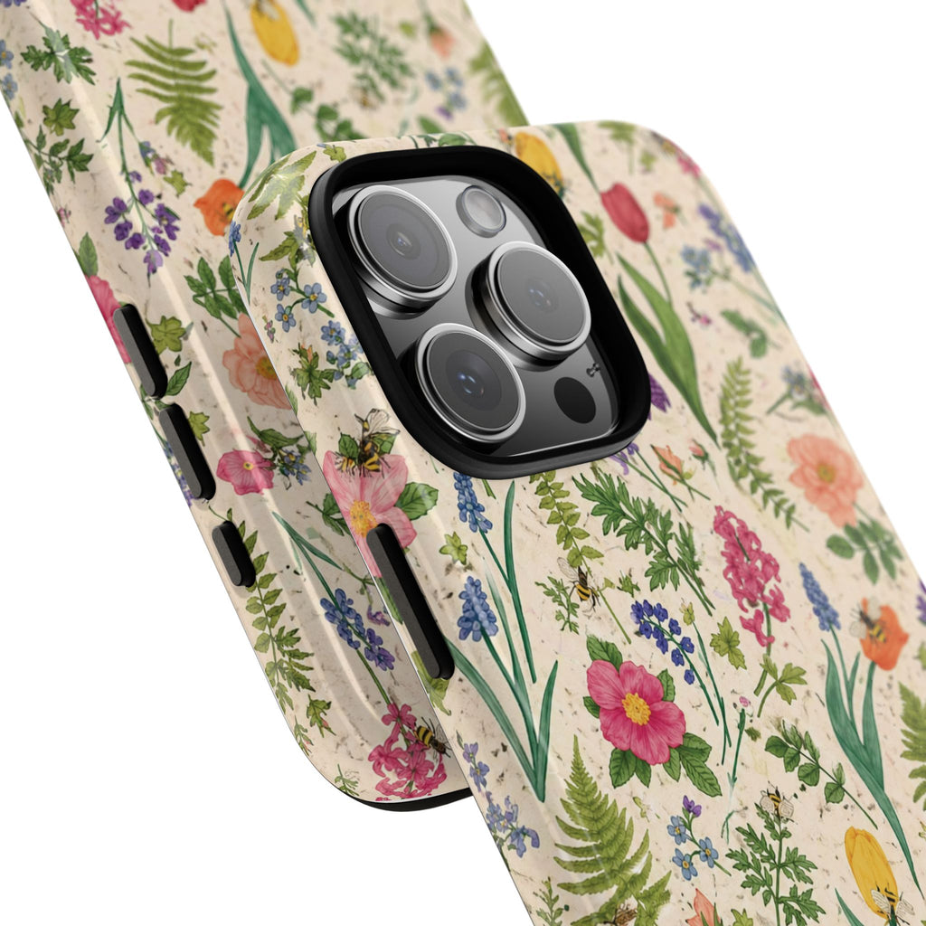 Spring Floral & Bee Pattern Tough Case