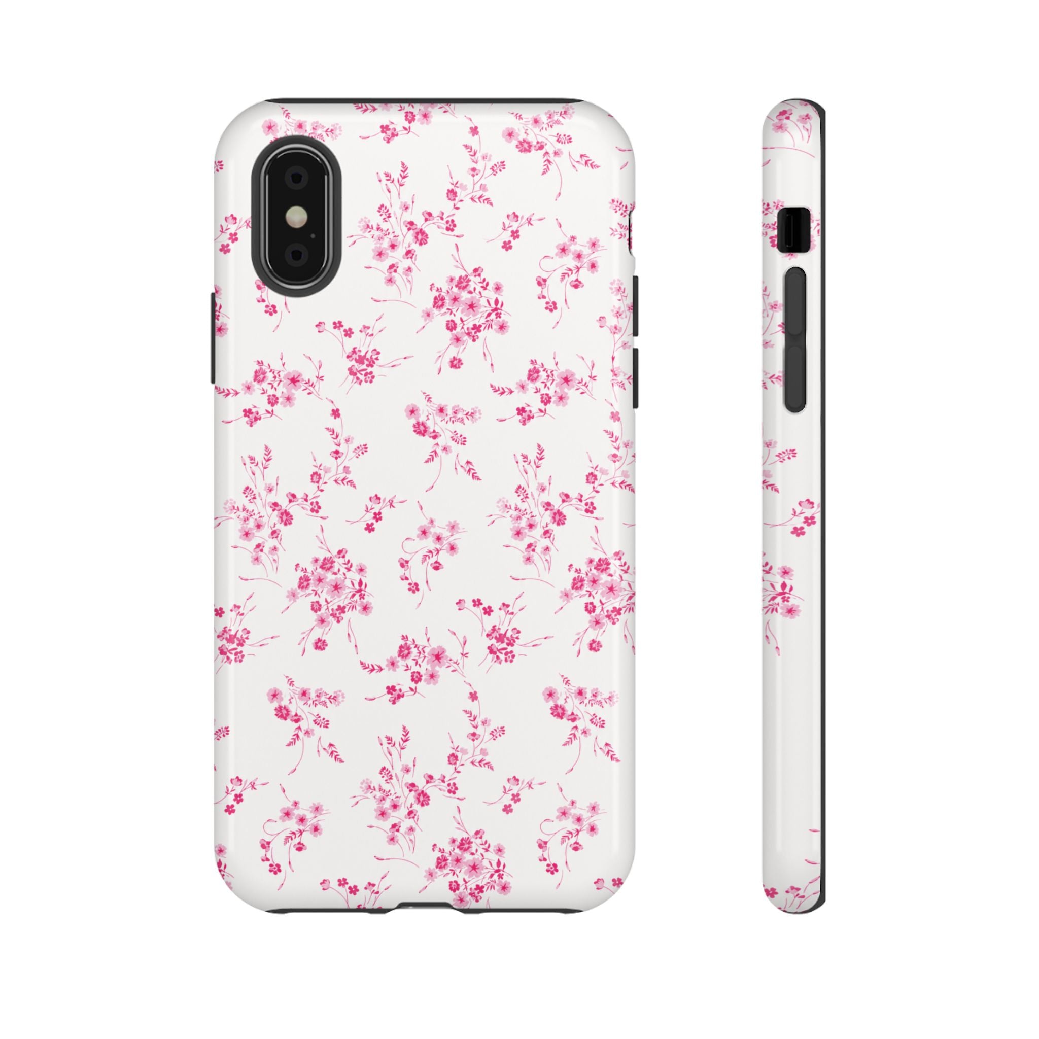 Burgundy Ditsy Floral Tough Case
