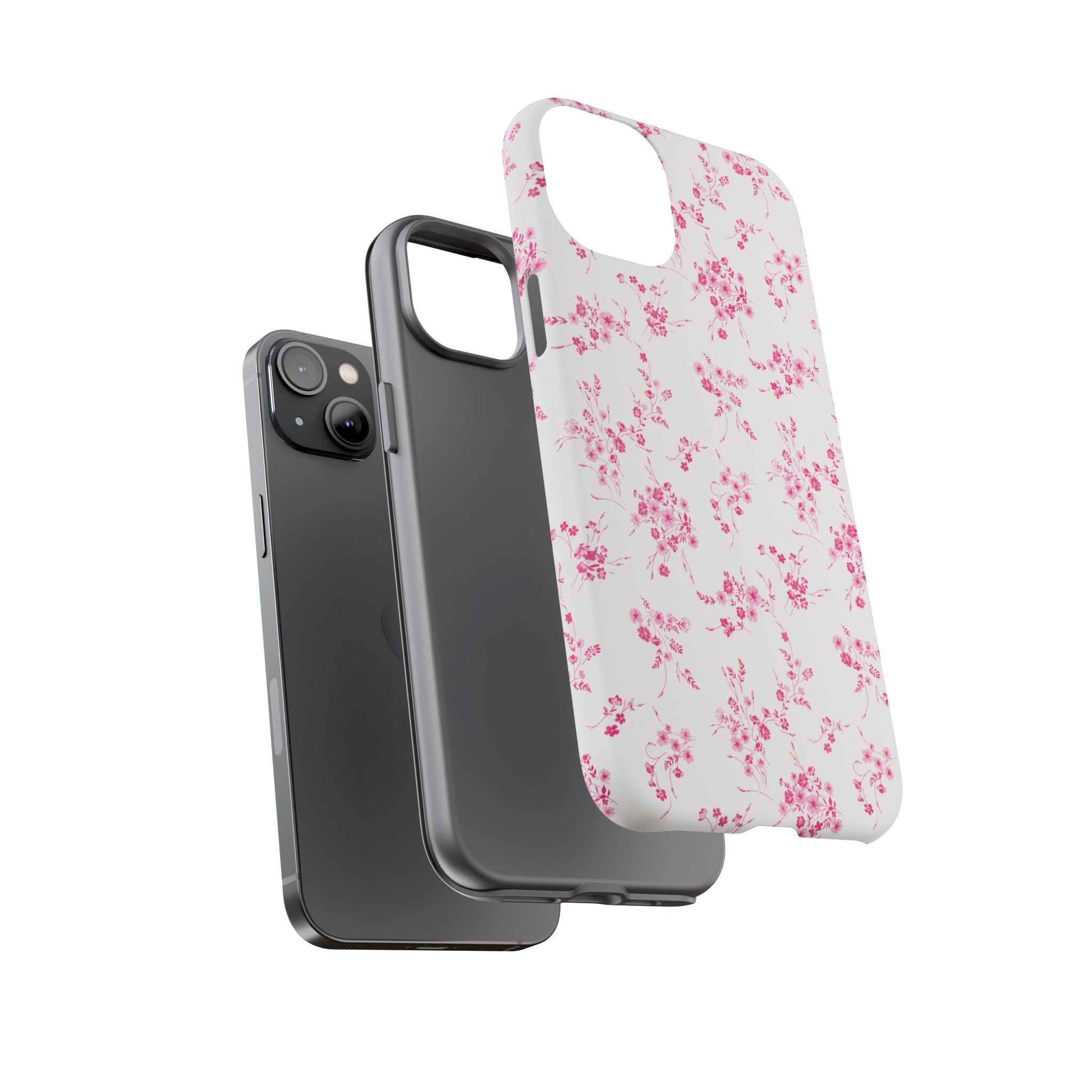 Burgundy Ditsy Floral Tough Case