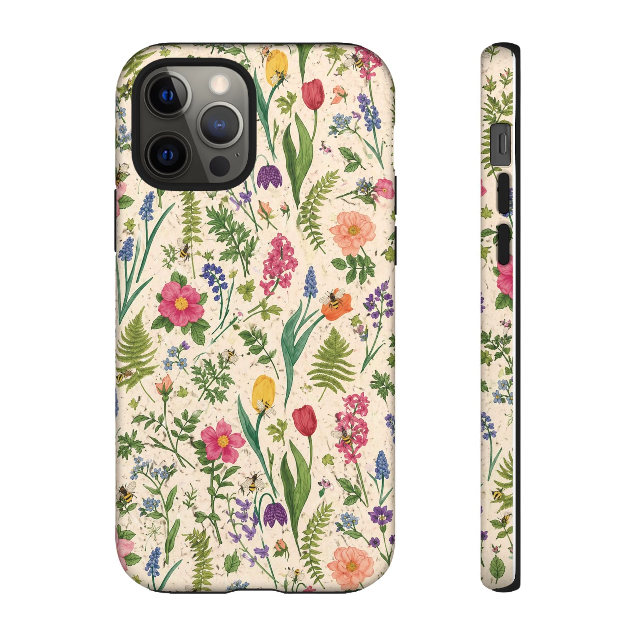Spring Floral & Bee Pattern Tough Case