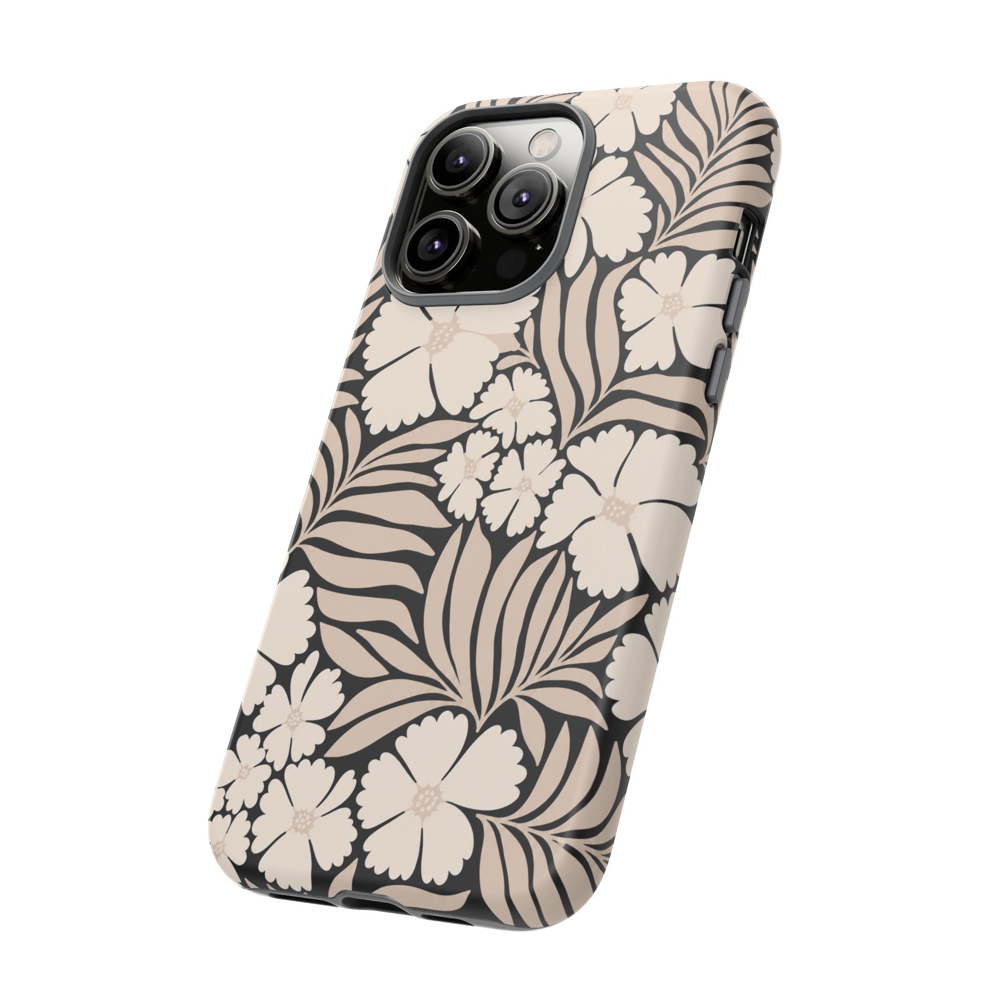 Neutral Floral Silhouette Tough Case