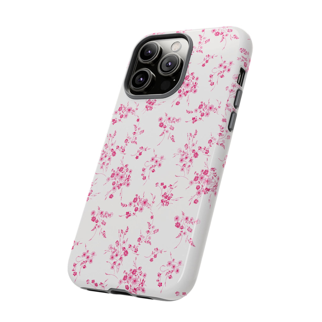 Burgundy Ditsy Floral Tough Case