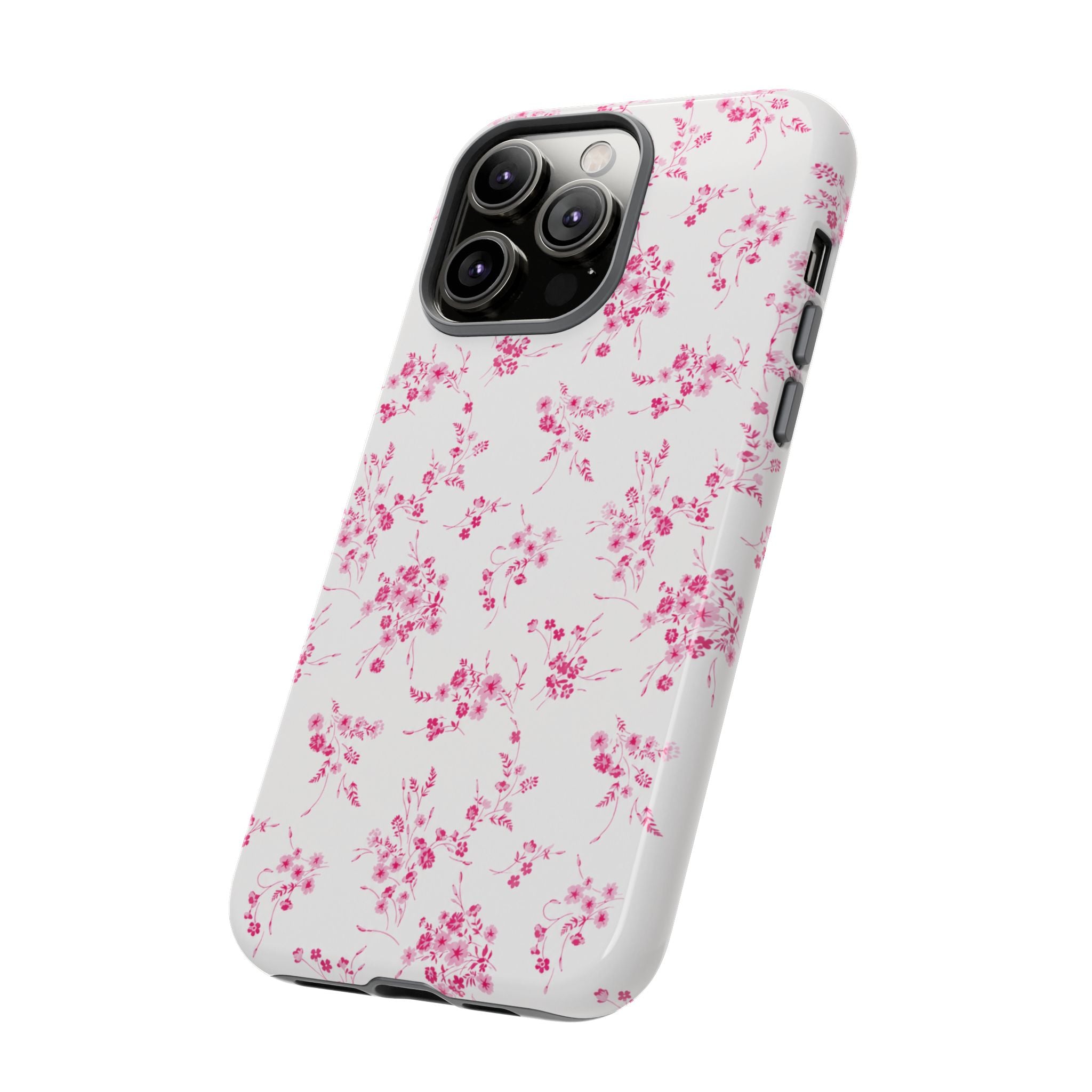 Burgundy Ditsy Floral Tough Case