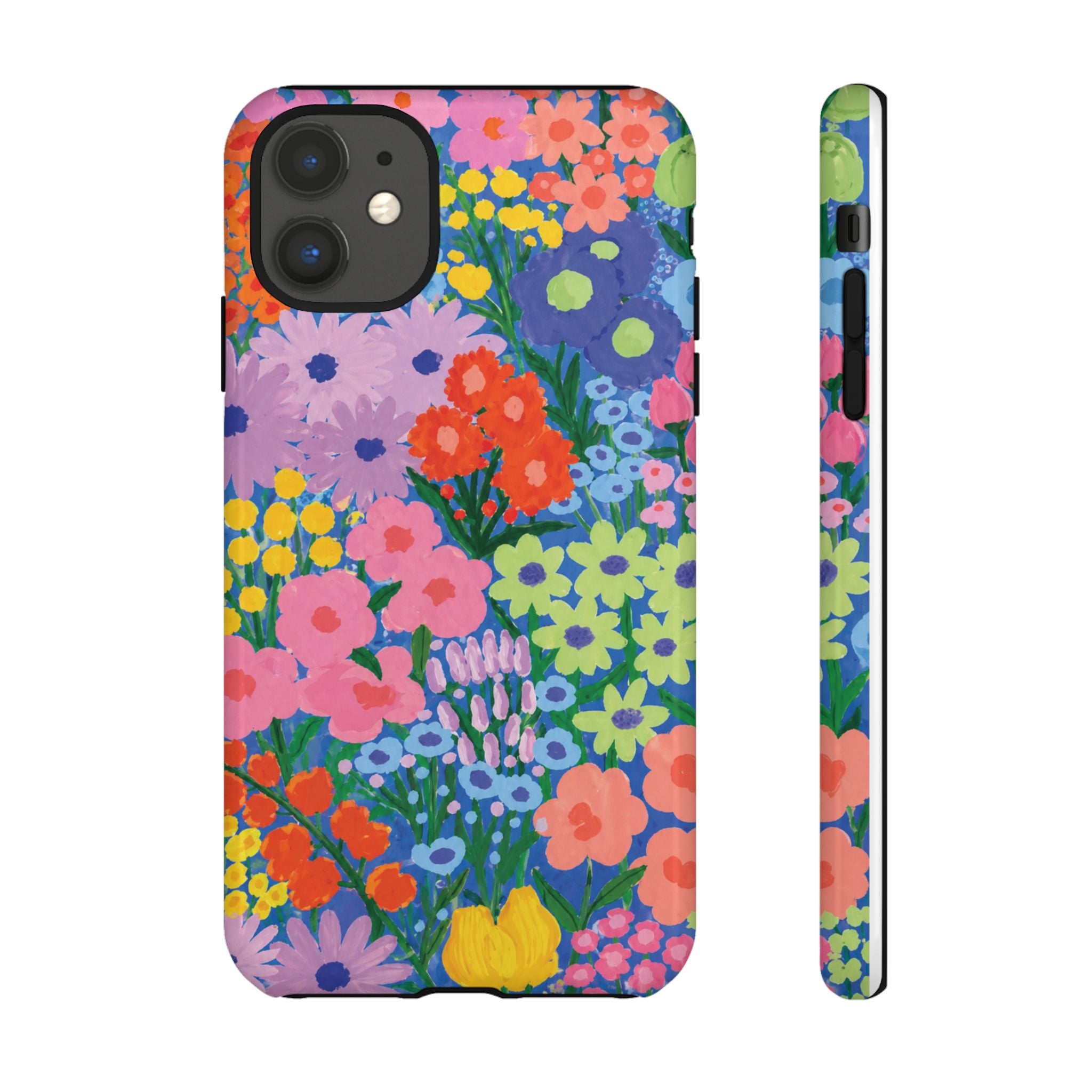 Colorful Floral Pattern Cute Aesthetic Tough Case