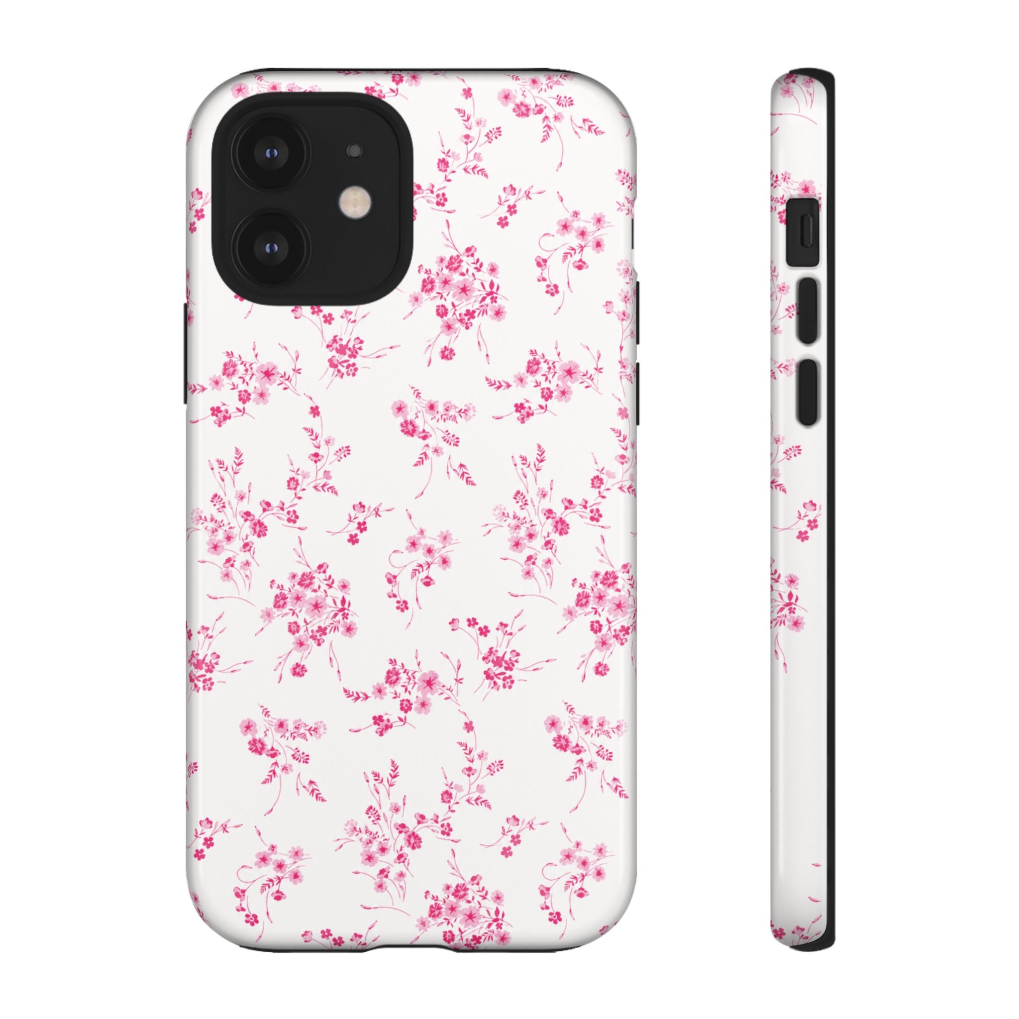 Burgundy Ditsy Floral Tough Case