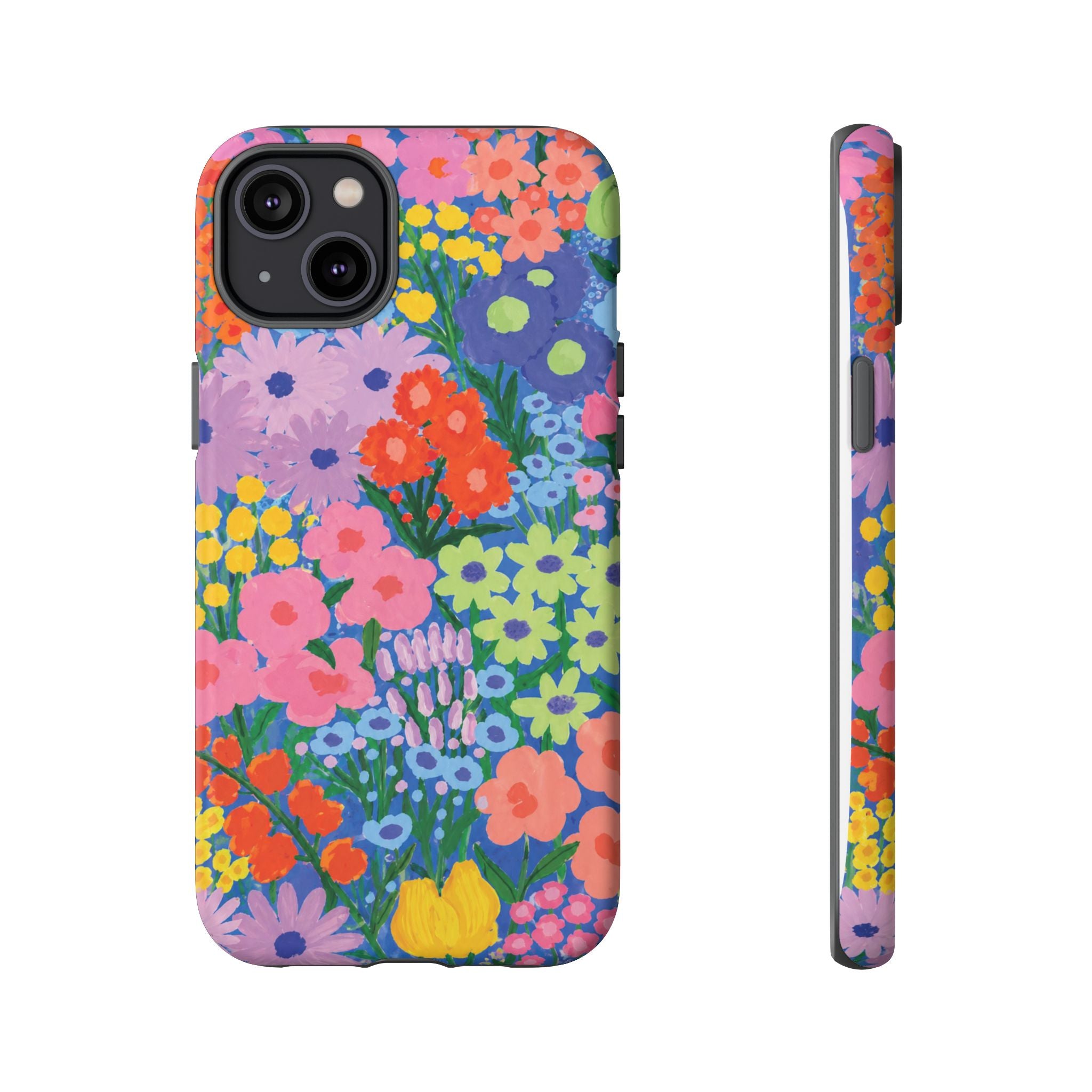 Colorful Floral Pattern Cute Aesthetic Tough Case