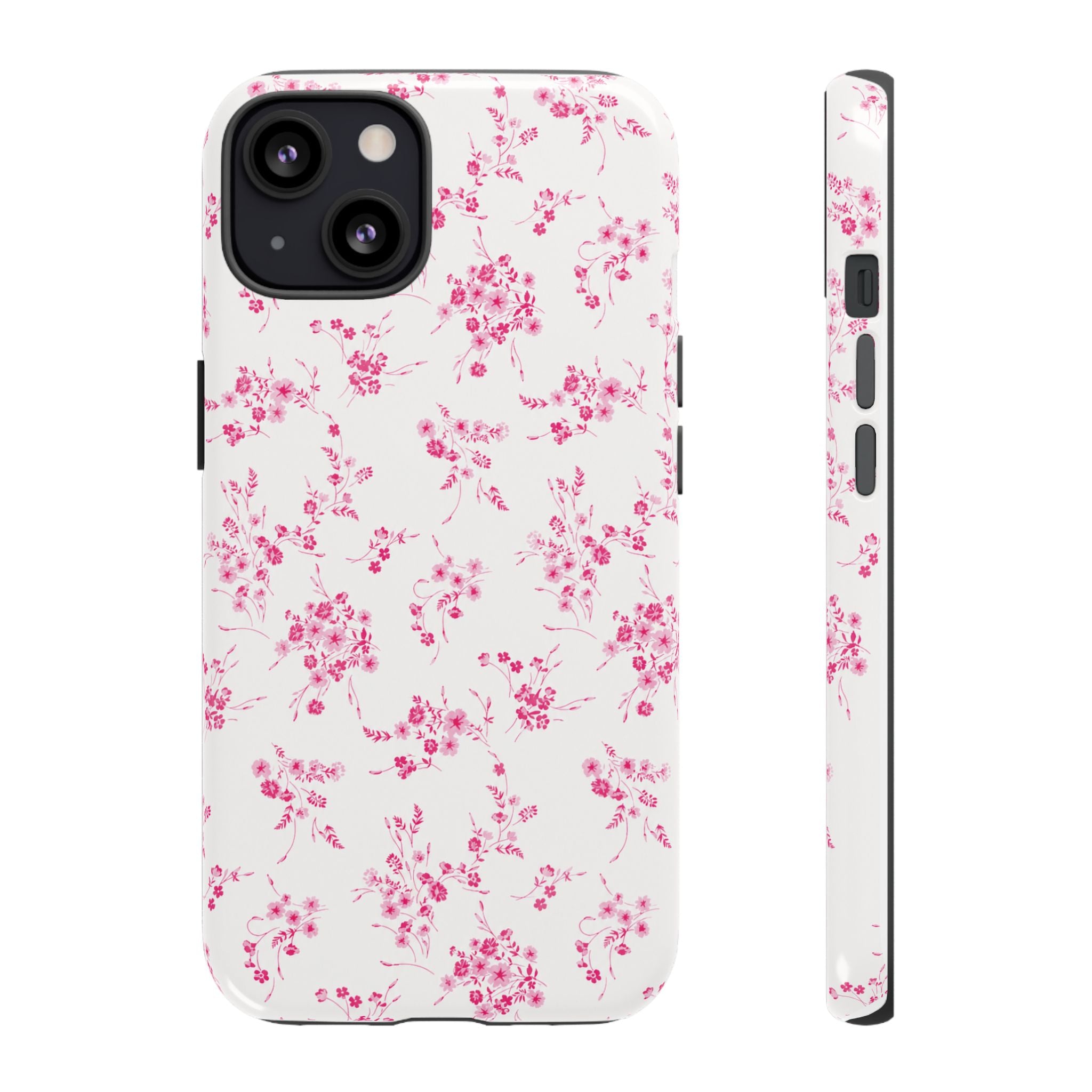 Burgundy Ditsy Floral Tough Case