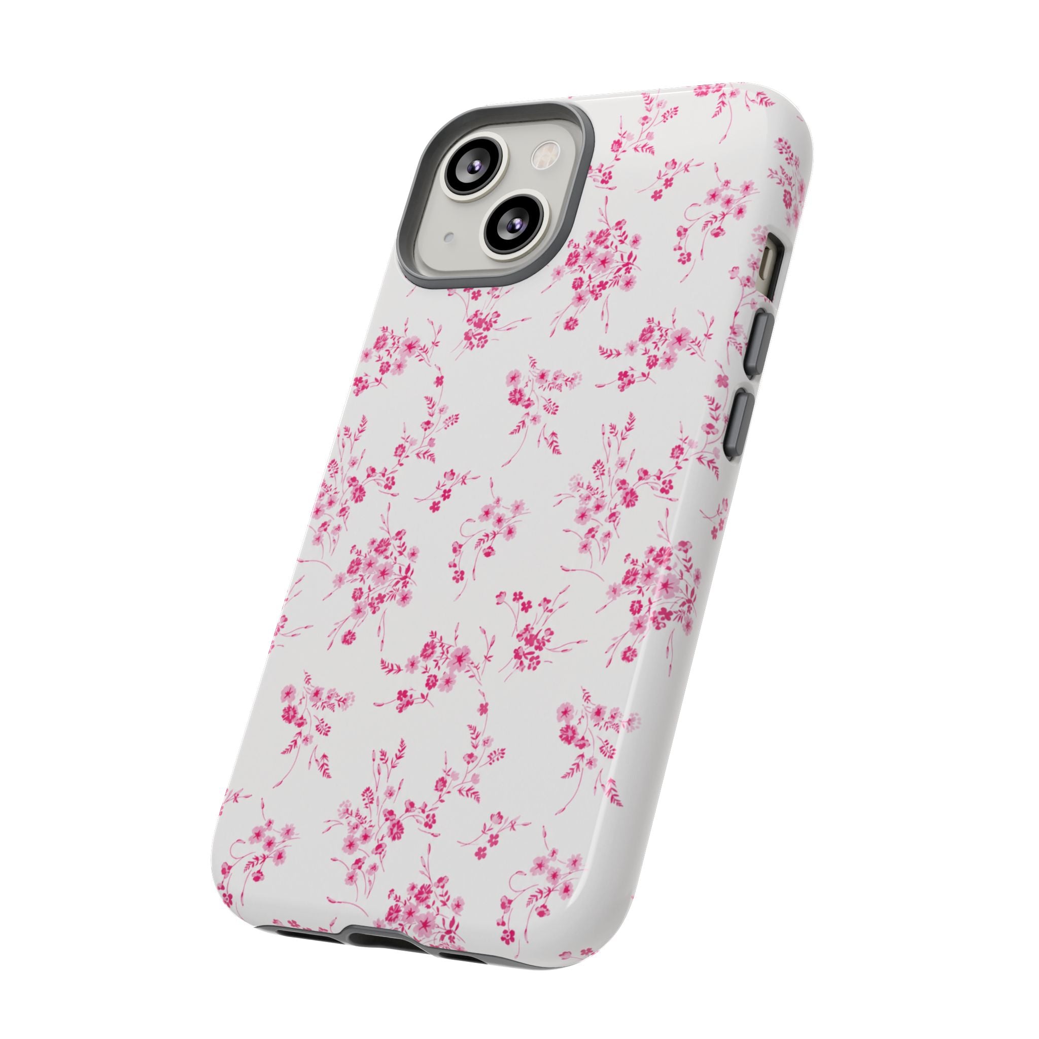 Burgundy Ditsy Floral Tough Case