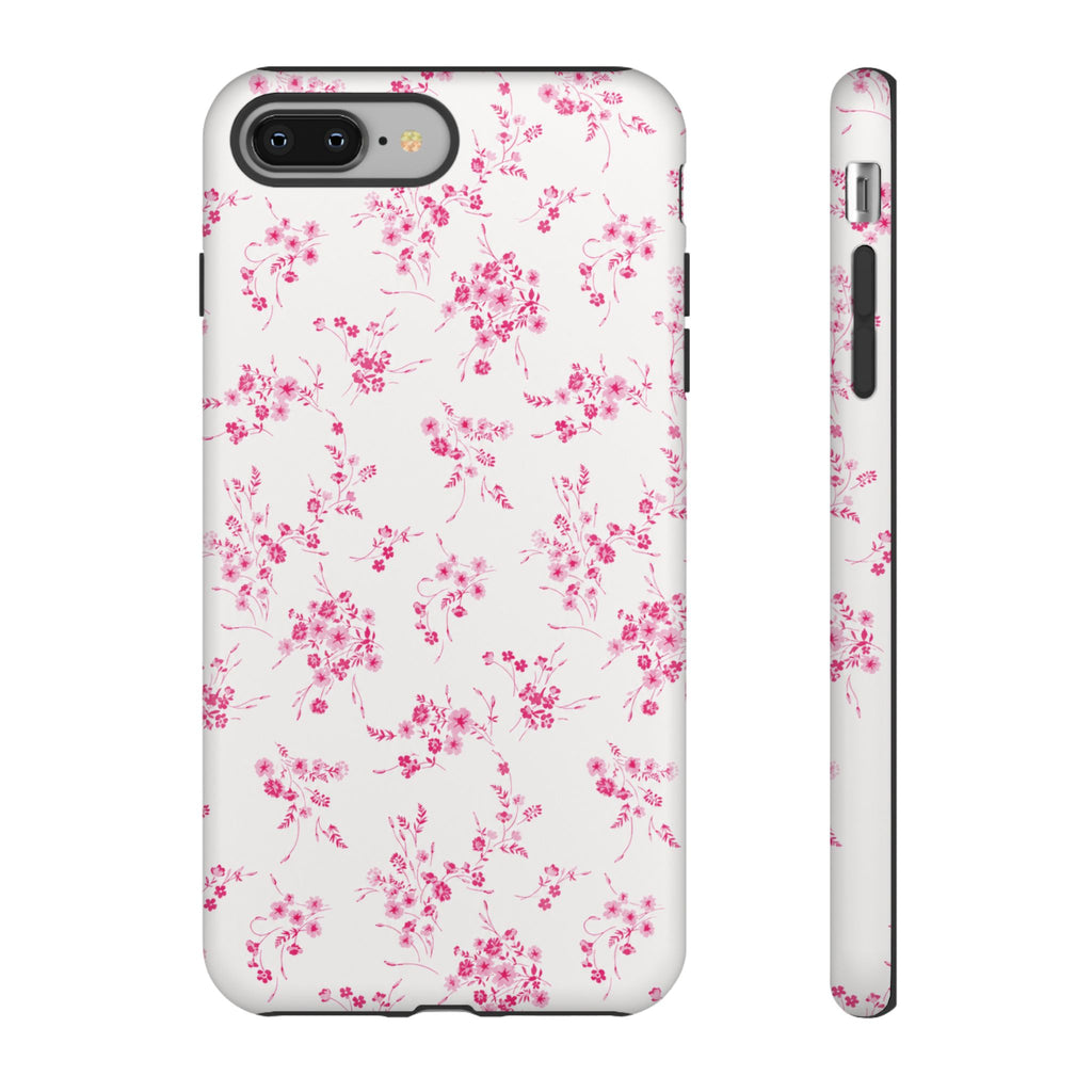 Burgundy Ditsy Floral Tough Case