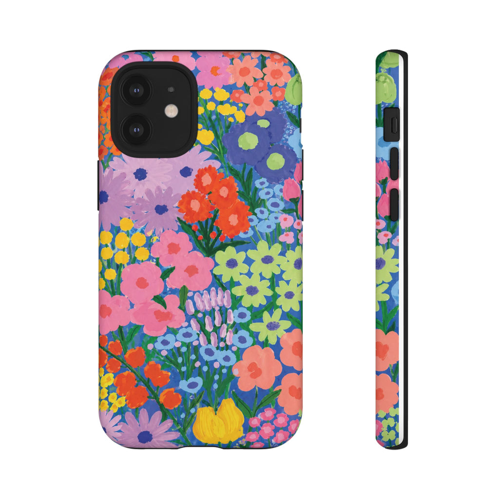 Colorful Floral Pattern Cute Aesthetic Tough Case