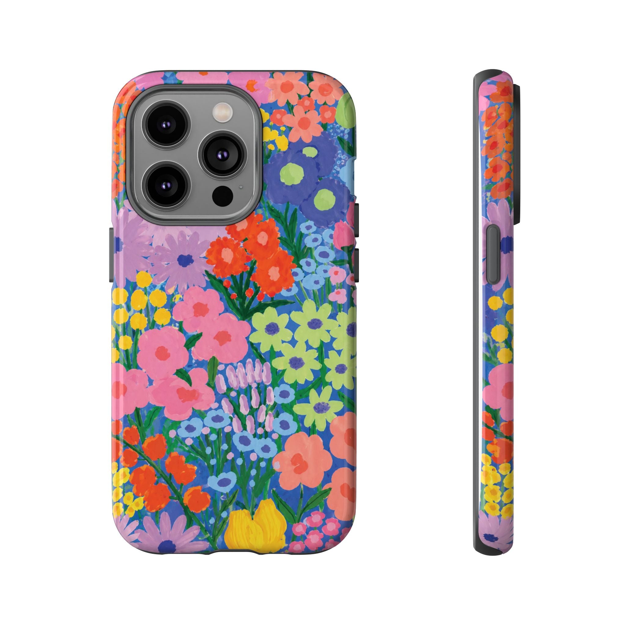 Colorful Floral Pattern Cute Aesthetic Tough Case