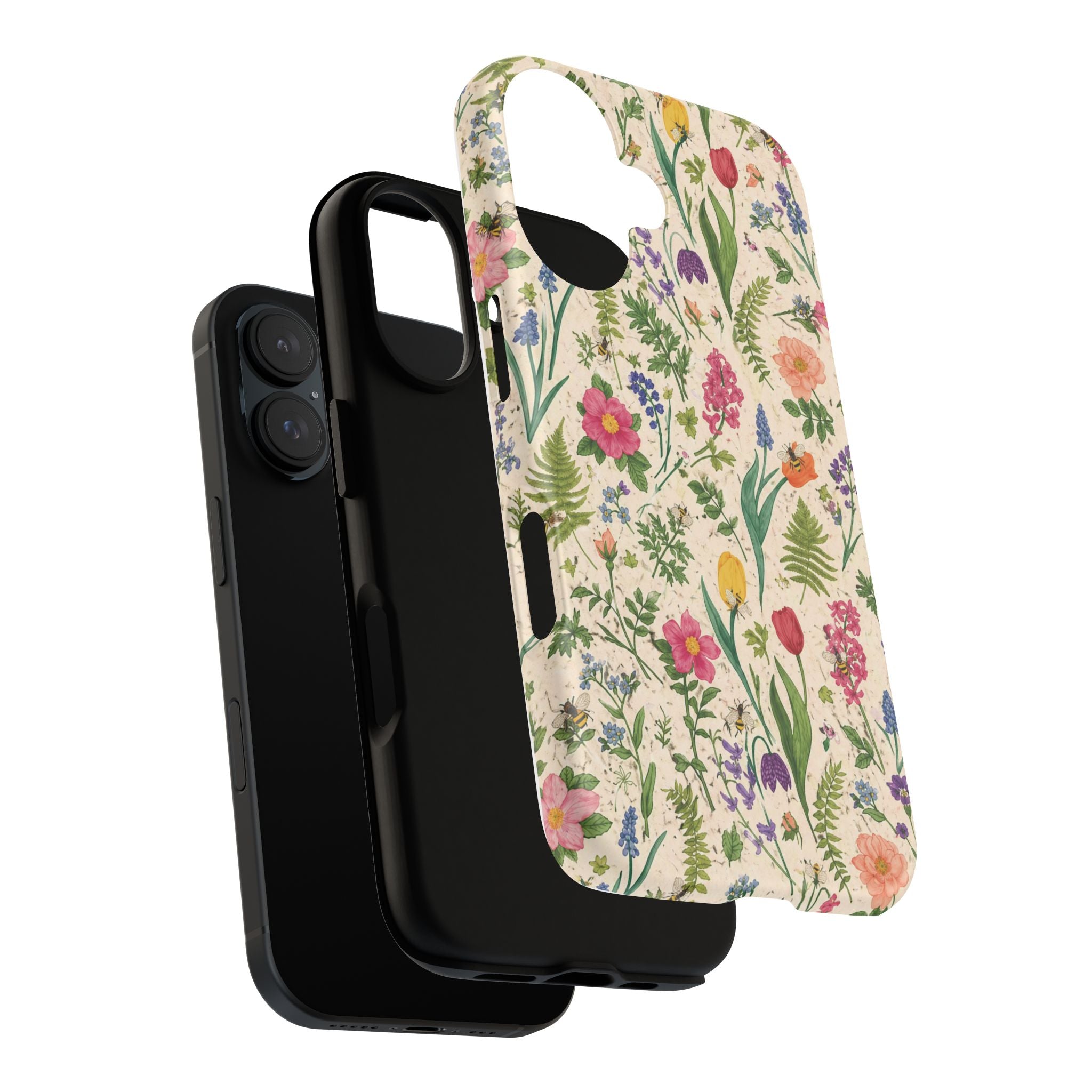 Spring Floral & Bee Pattern Tough Case