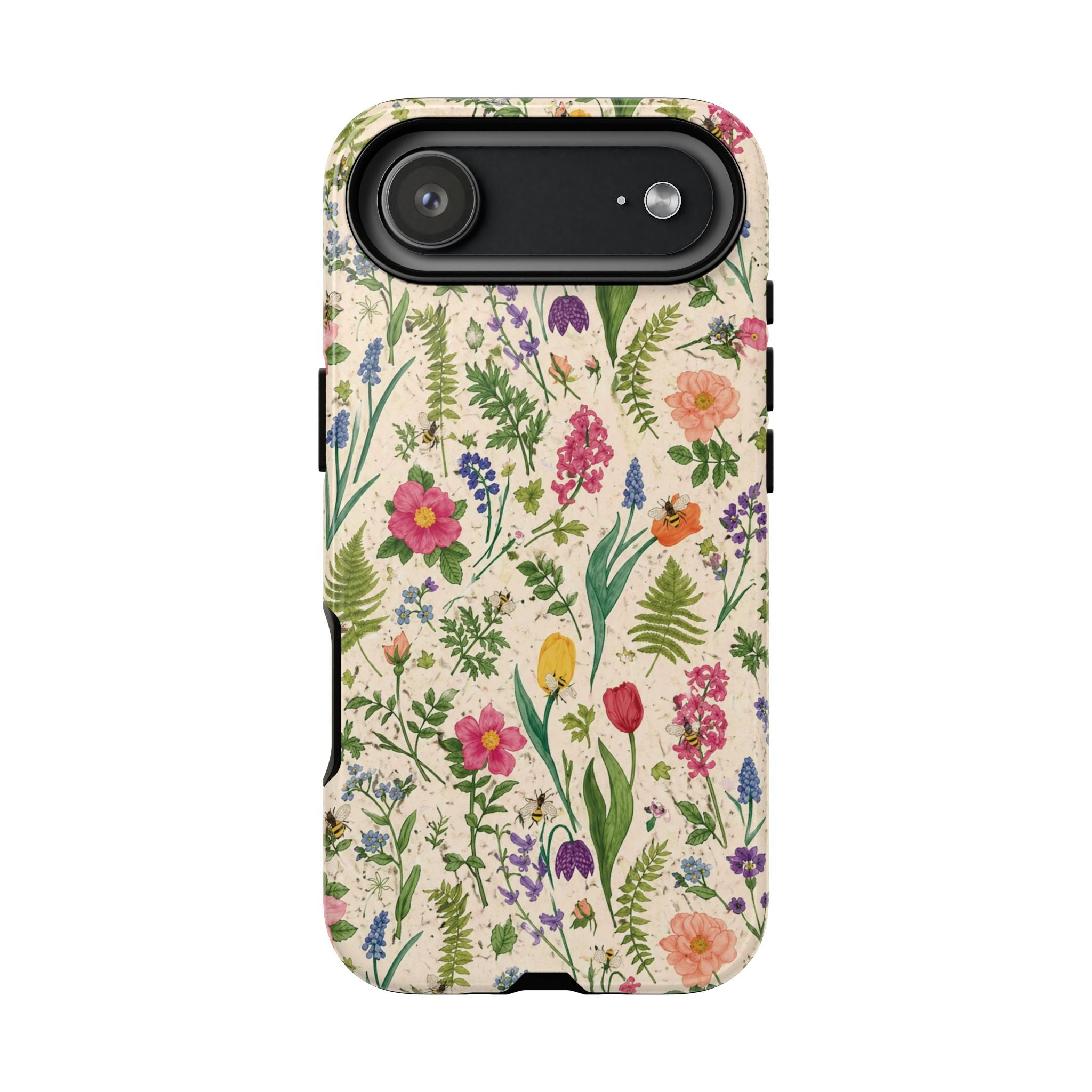 Spring Floral & Bee Pattern Tough Case