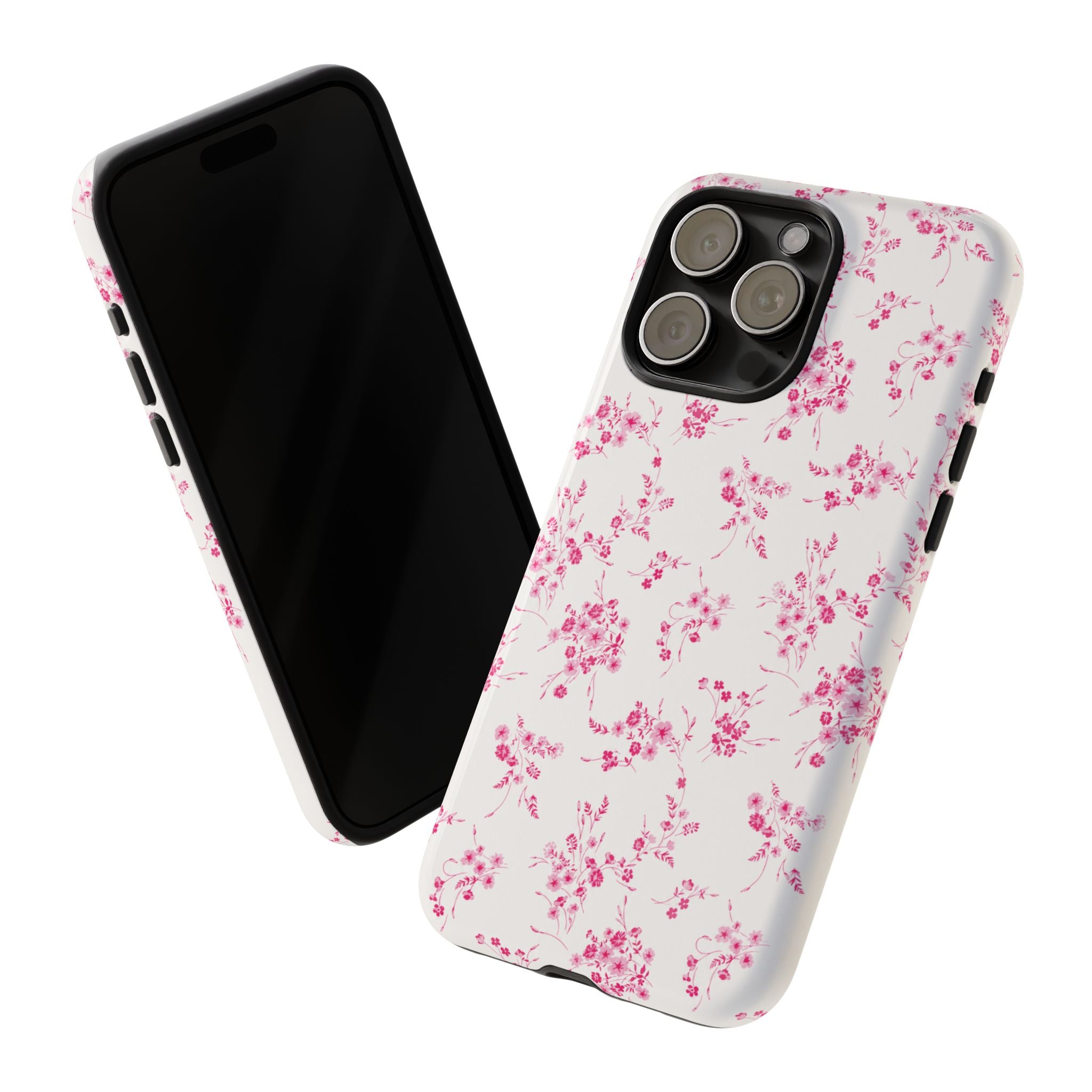 Burgundy Ditsy Floral Tough Case