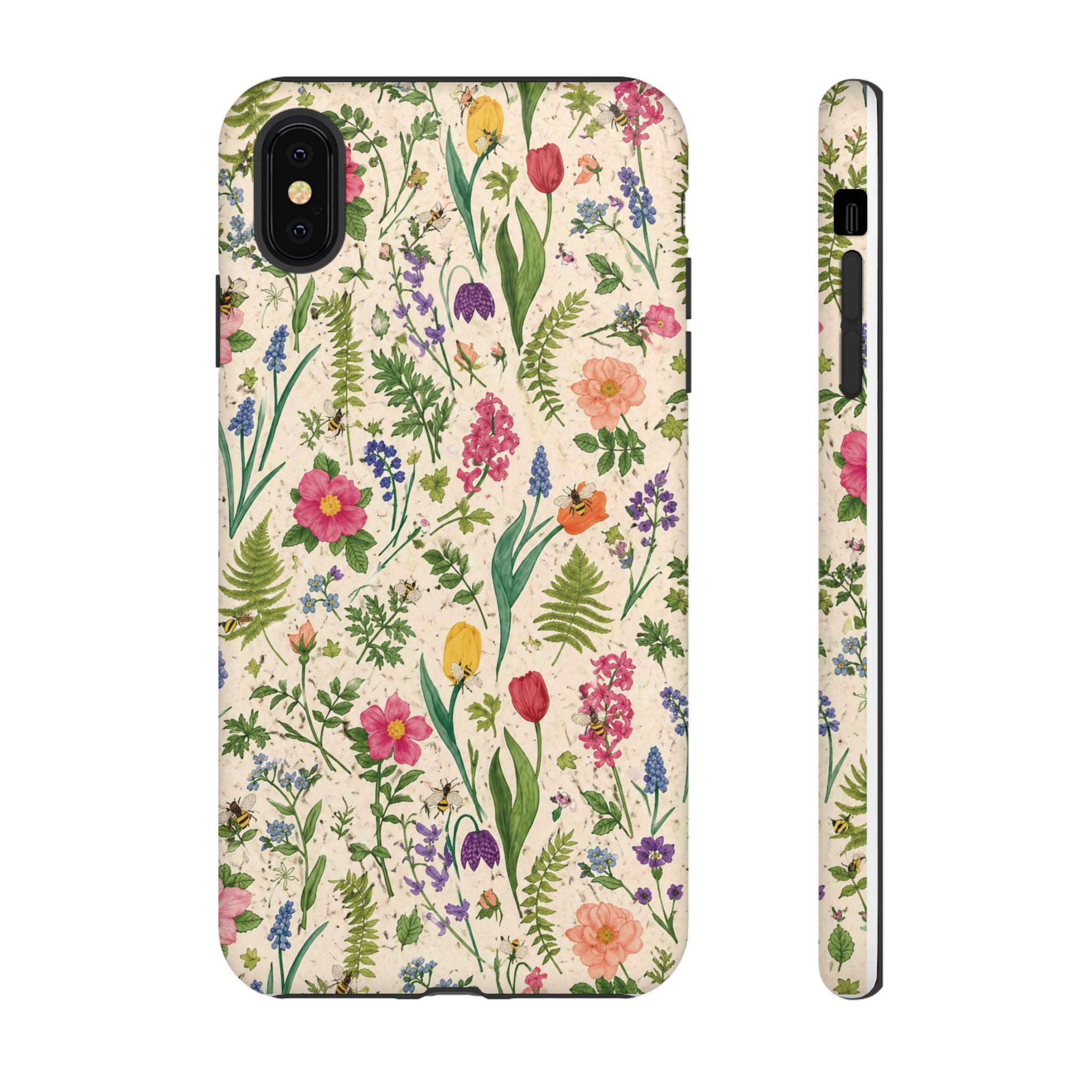 Spring Floral & Bee Pattern Tough Case