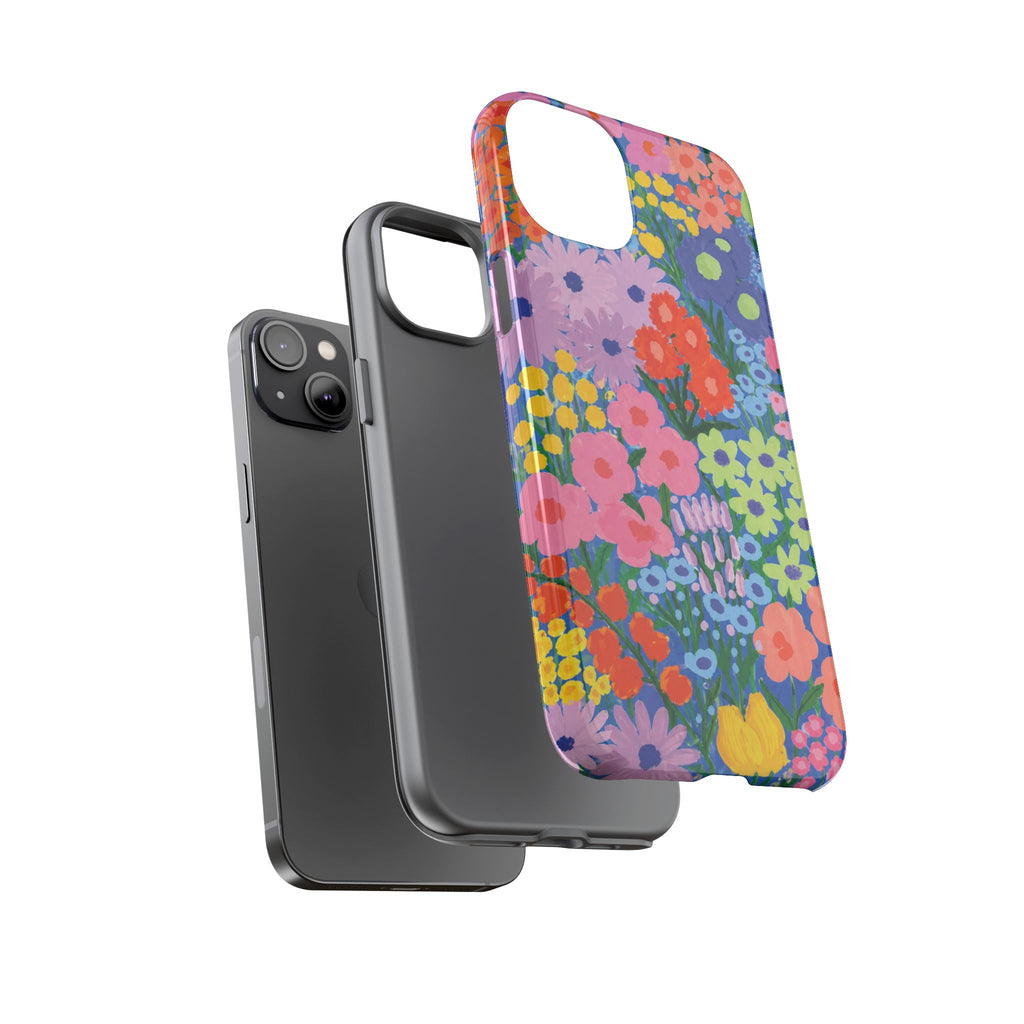 Colorful Floral Pattern Cute Aesthetic Tough Case