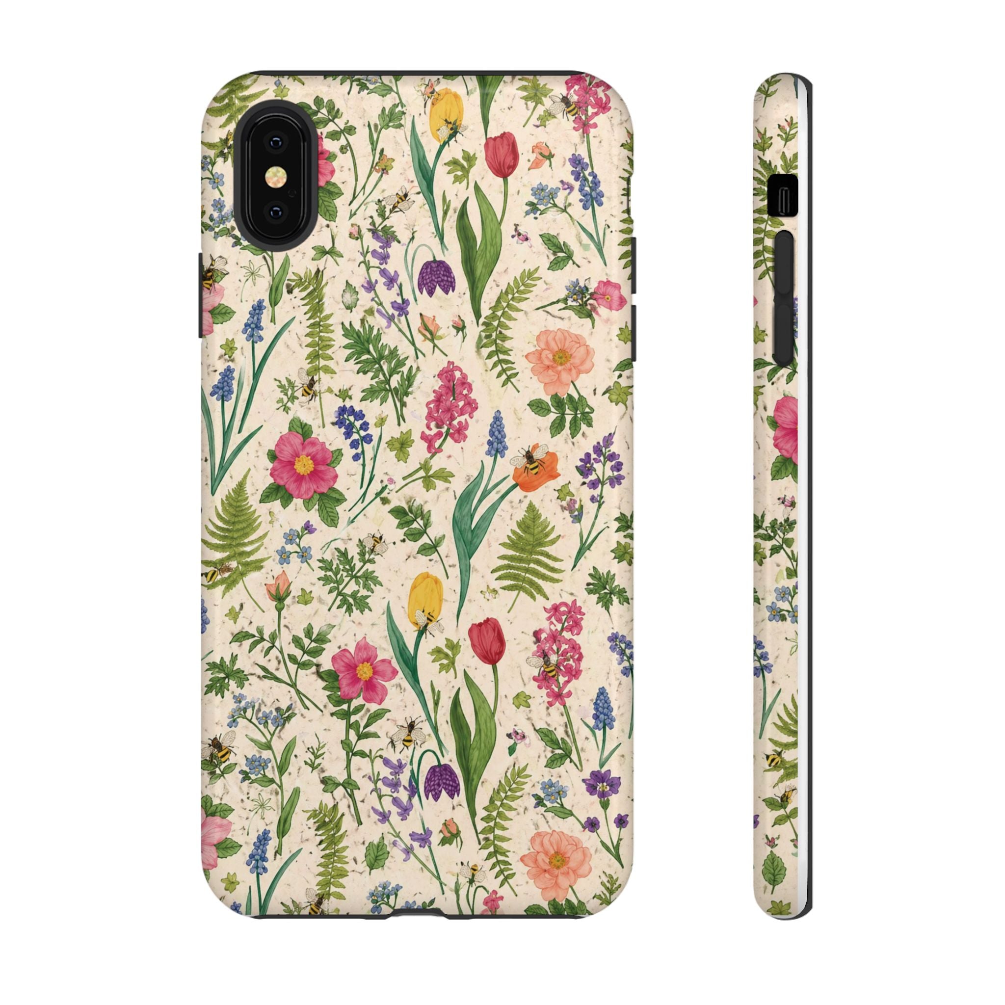Spring Floral & Bee Pattern Tough Case
