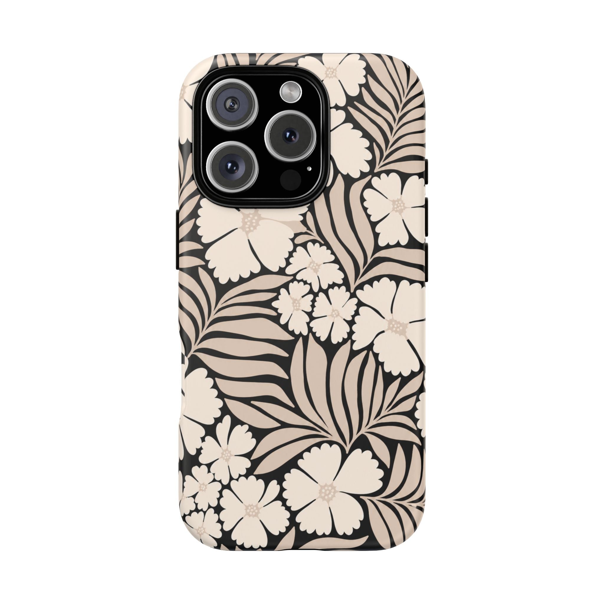 Neutral Floral Silhouette Tough Case
