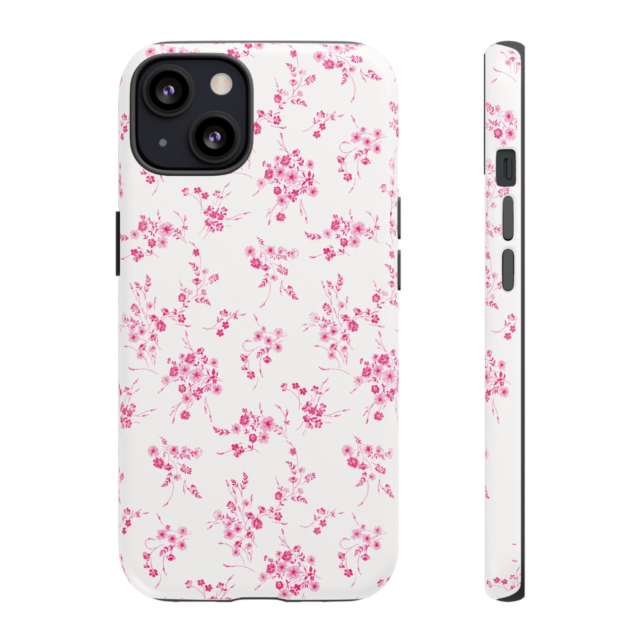 Burgundy Ditsy Floral Tough Case