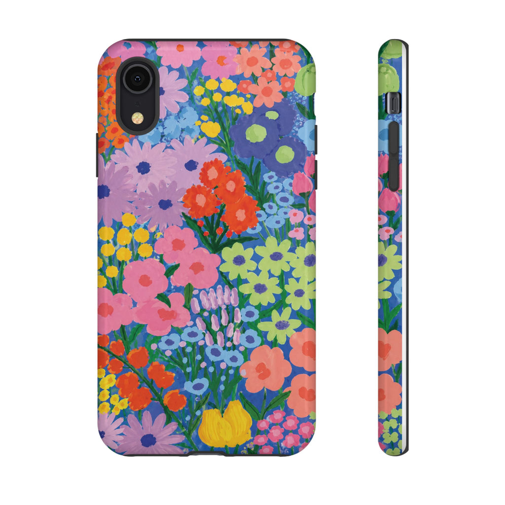 Colorful Floral Pattern Cute Aesthetic Tough Case