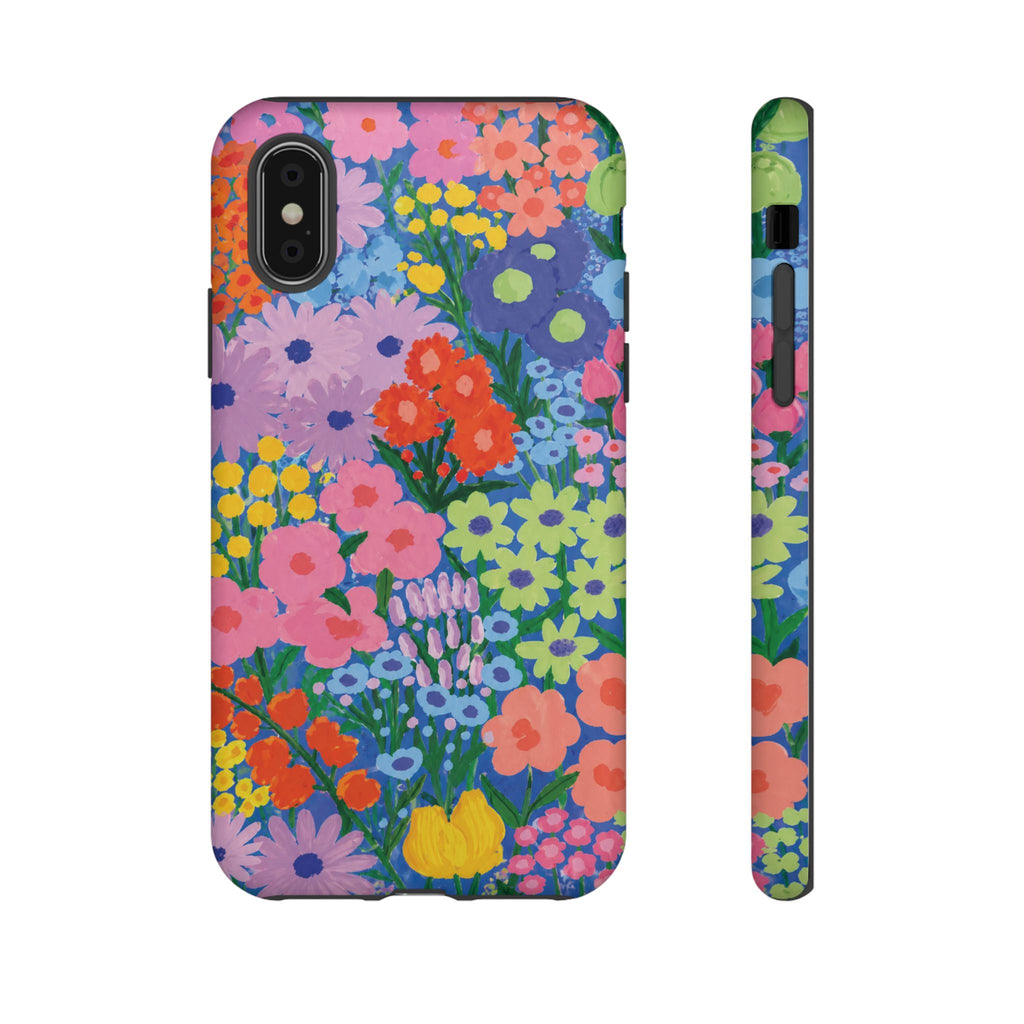 Colorful Floral Pattern Cute Aesthetic Tough Case