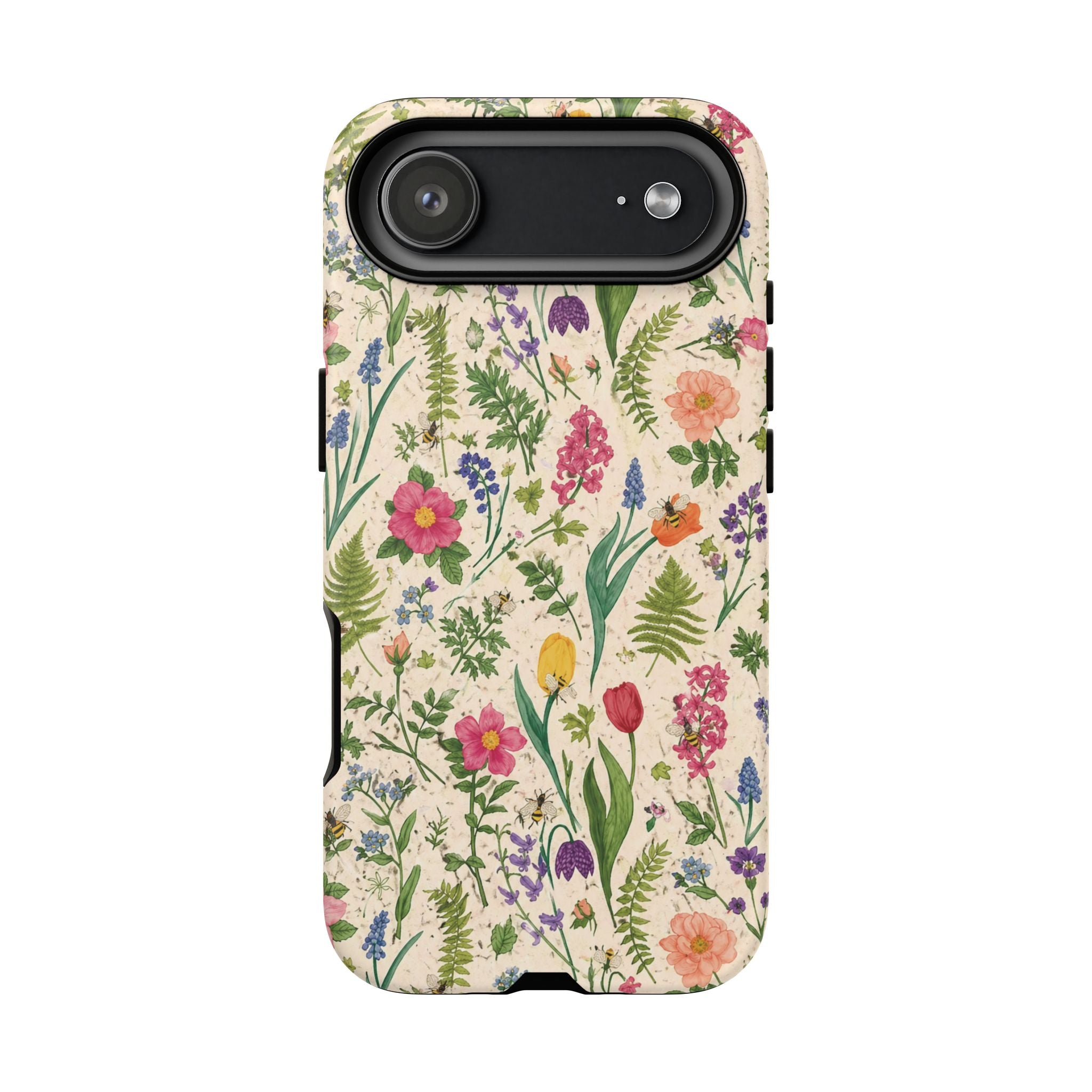 Spring Floral & Bee Pattern Tough Case
