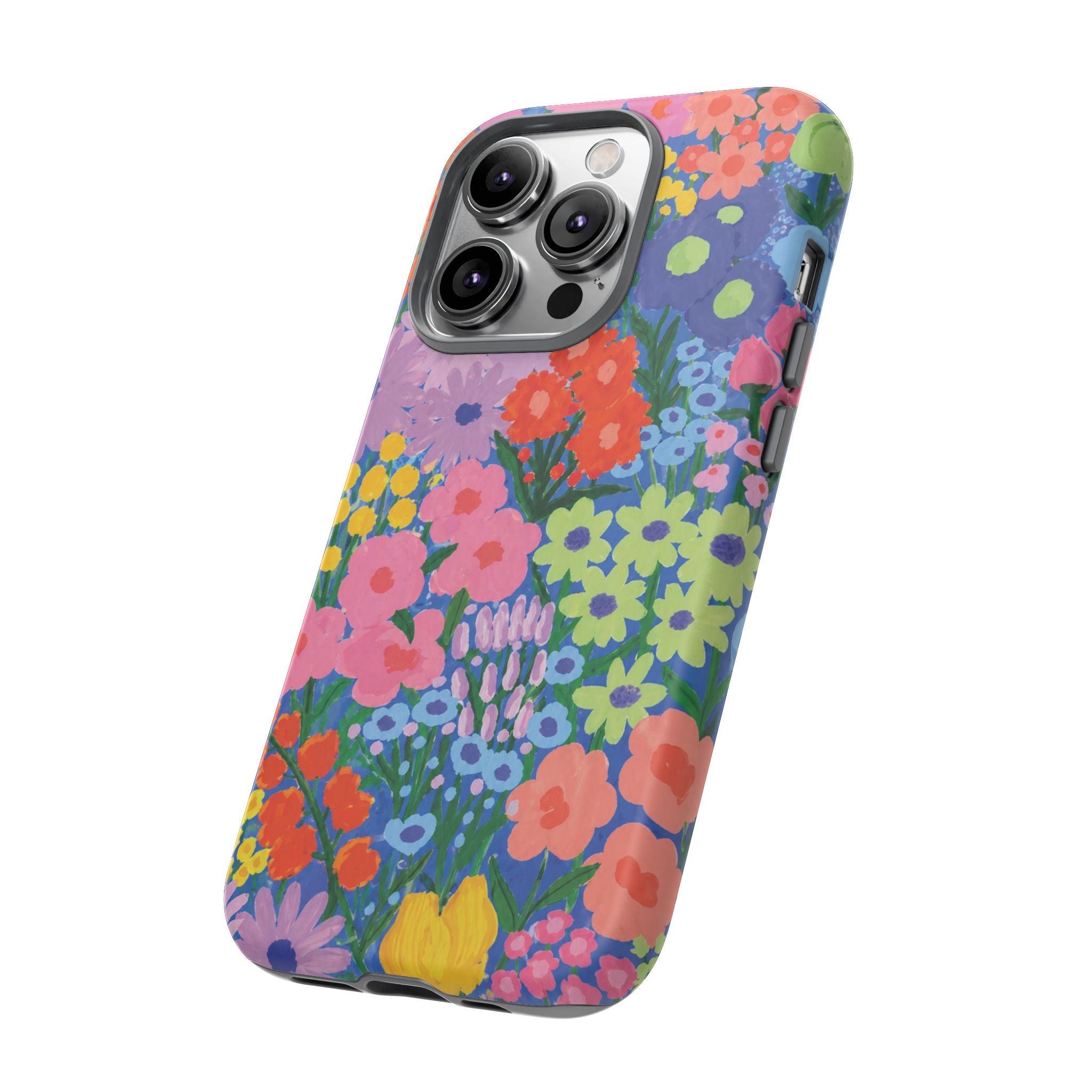 Colorful Floral Pattern Cute Aesthetic Tough Case