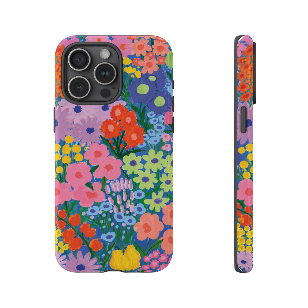Colorful Floral Pattern Cute Aesthetic Tough Case