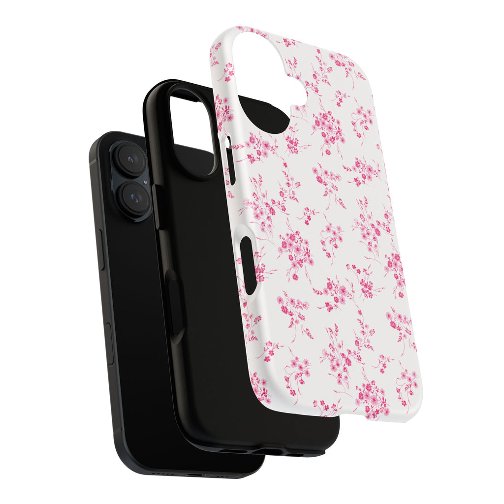 Burgundy Ditsy Floral Tough Case