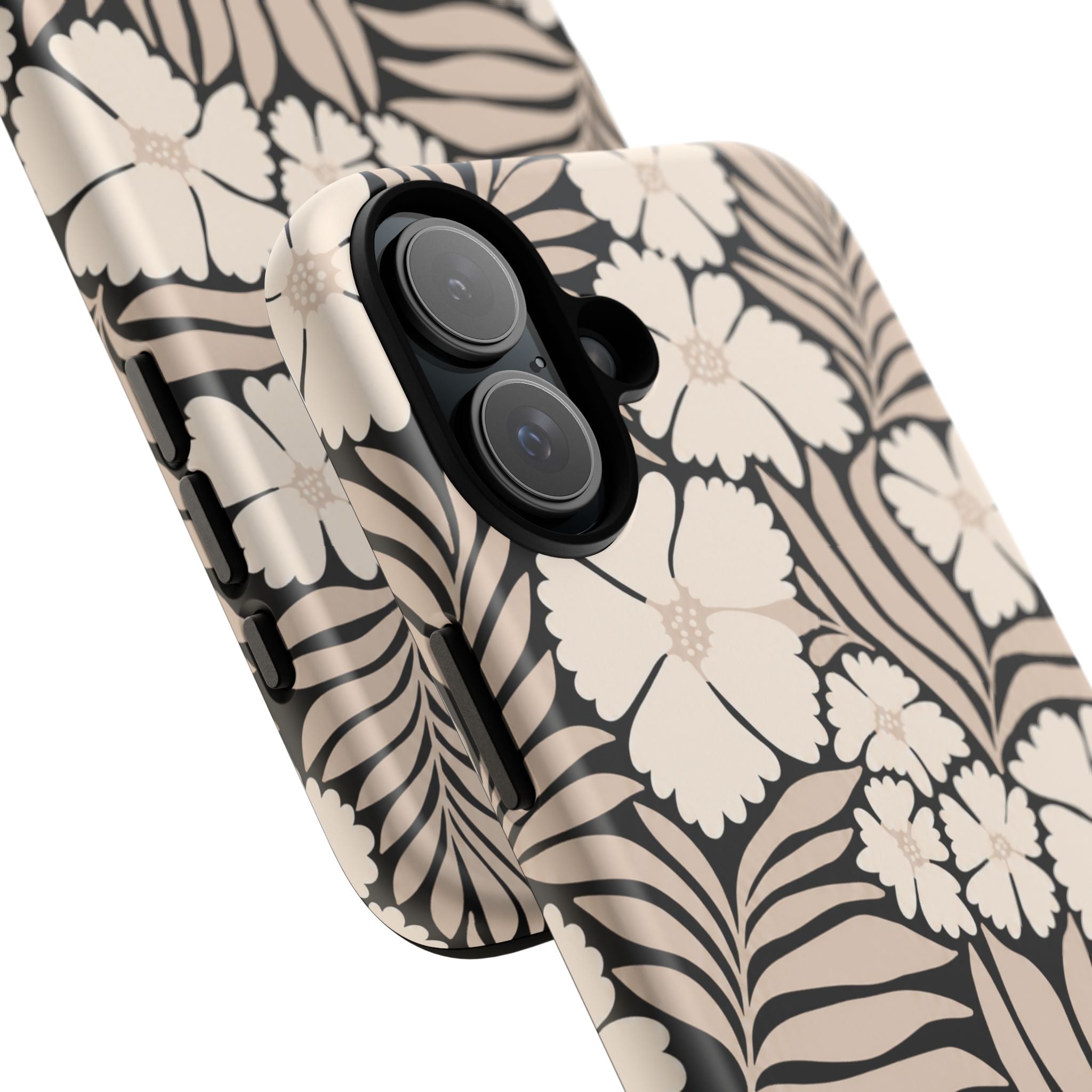Neutral Floral Silhouette Tough Case