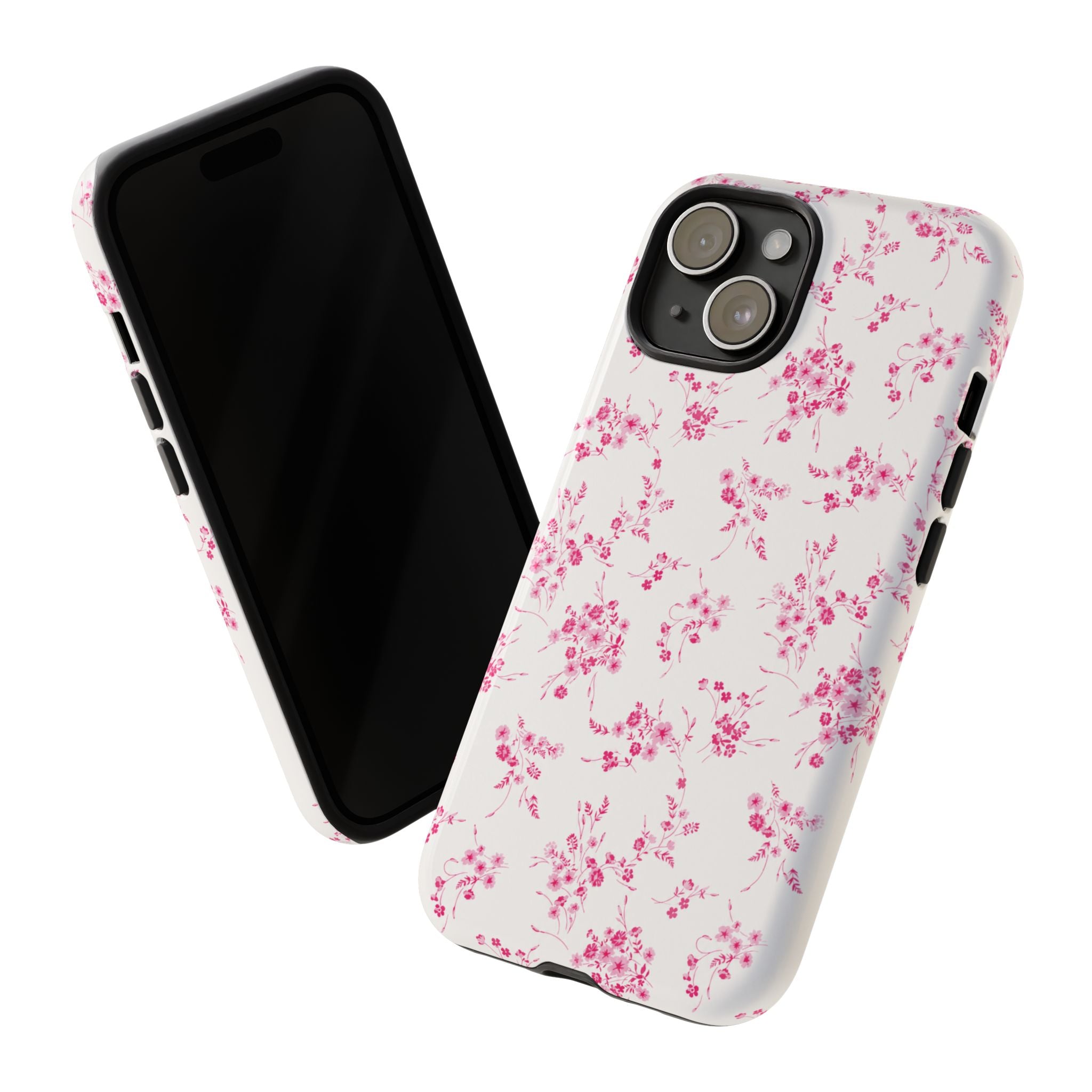 Burgundy Ditsy Floral Tough Case
