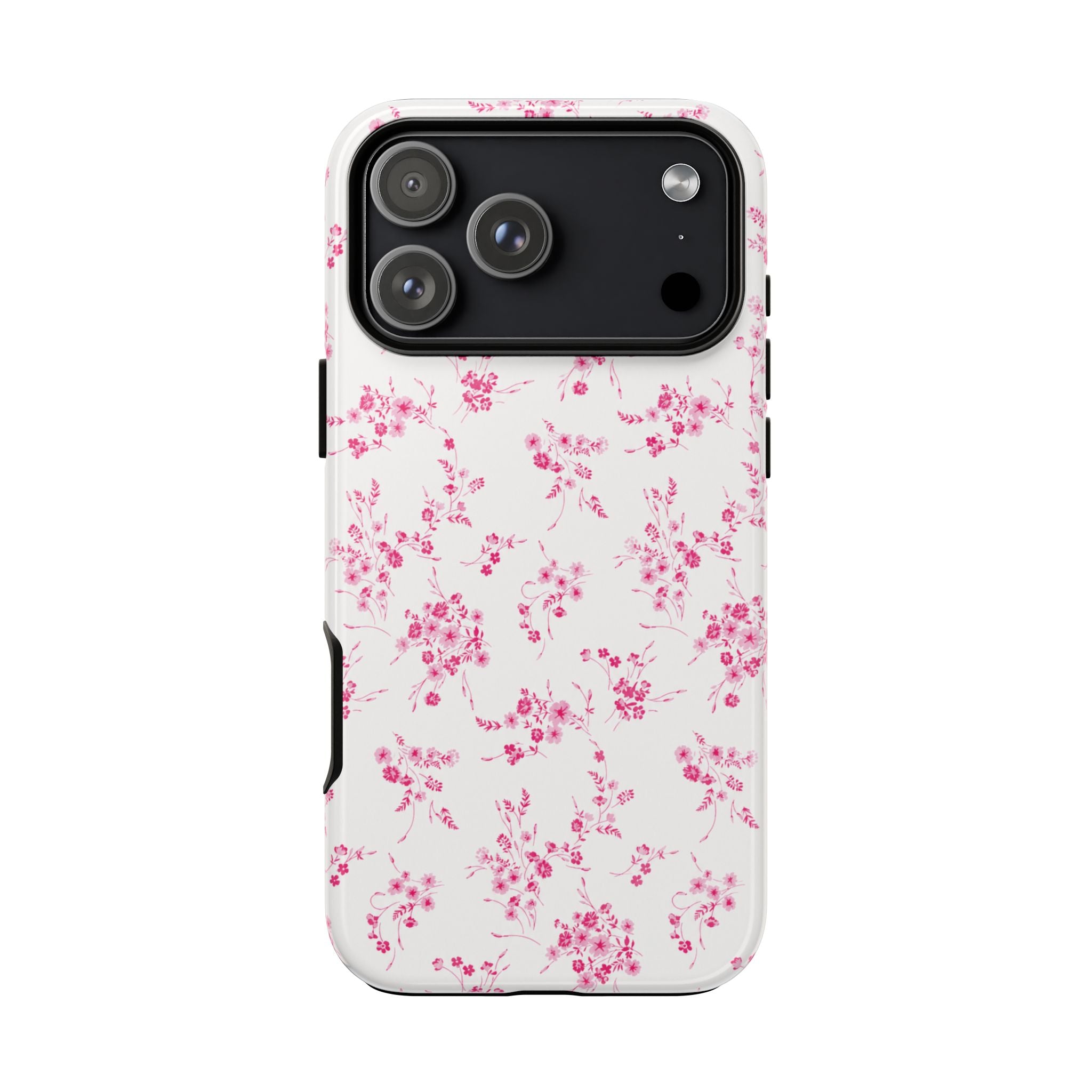 Burgundy Ditsy Floral Tough Case