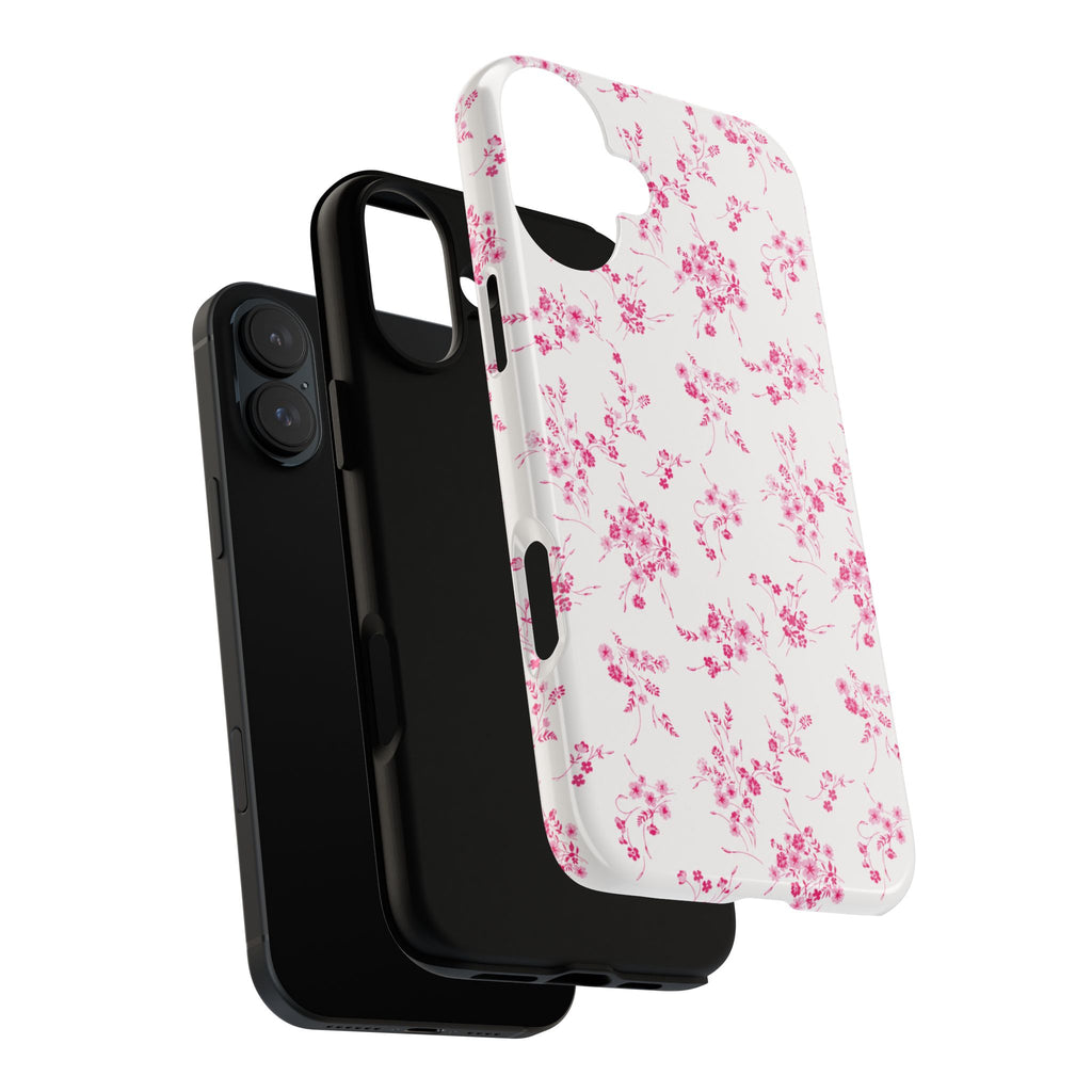 Burgundy Ditsy Floral Tough Case