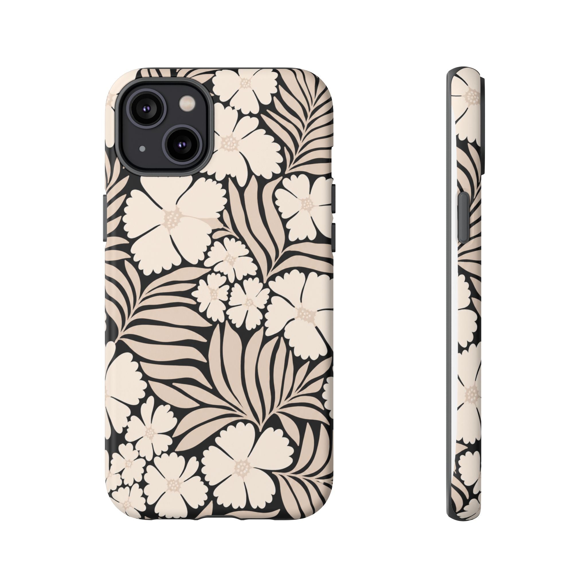 Neutral Floral Silhouette Tough Case