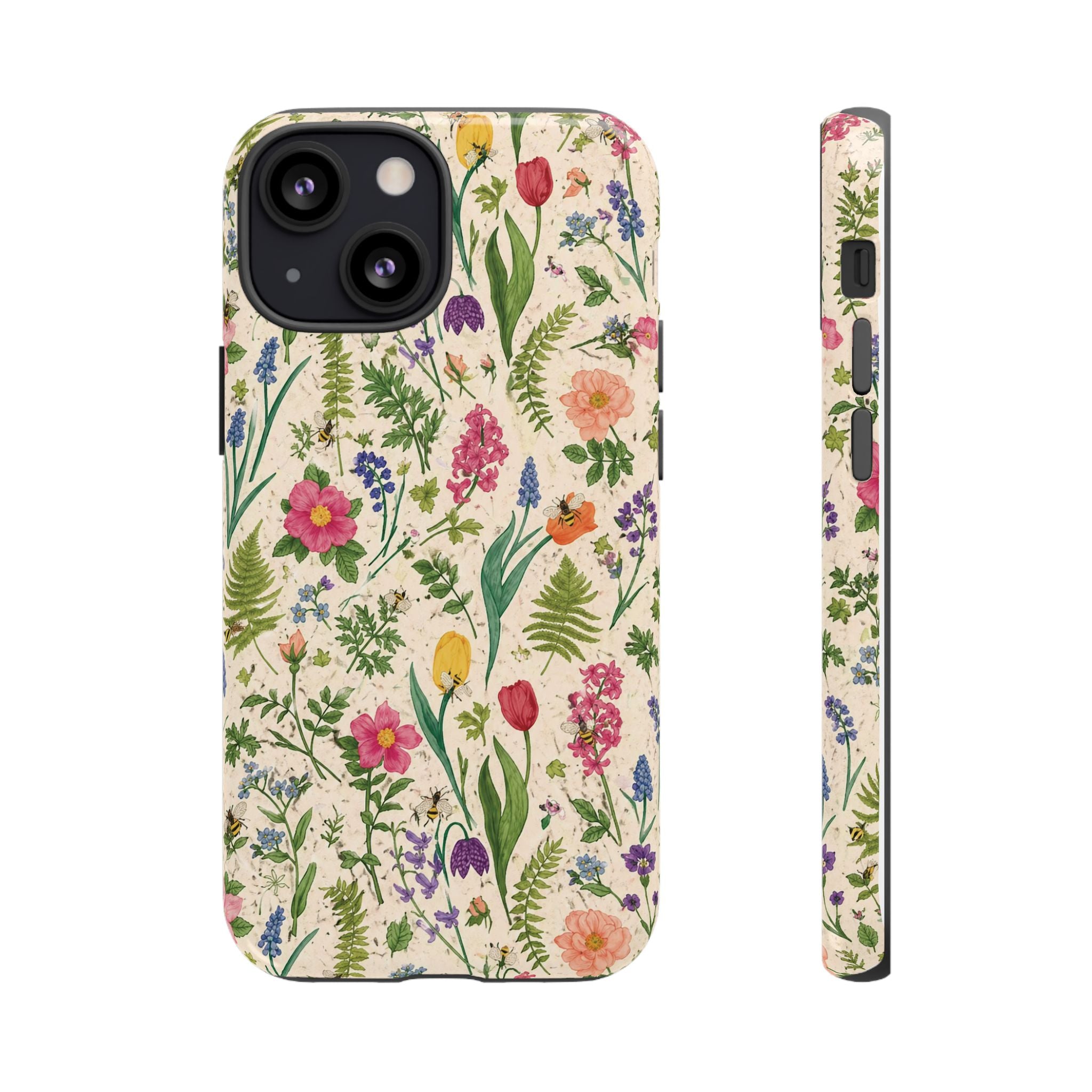 Spring Floral & Bee Pattern Tough Case