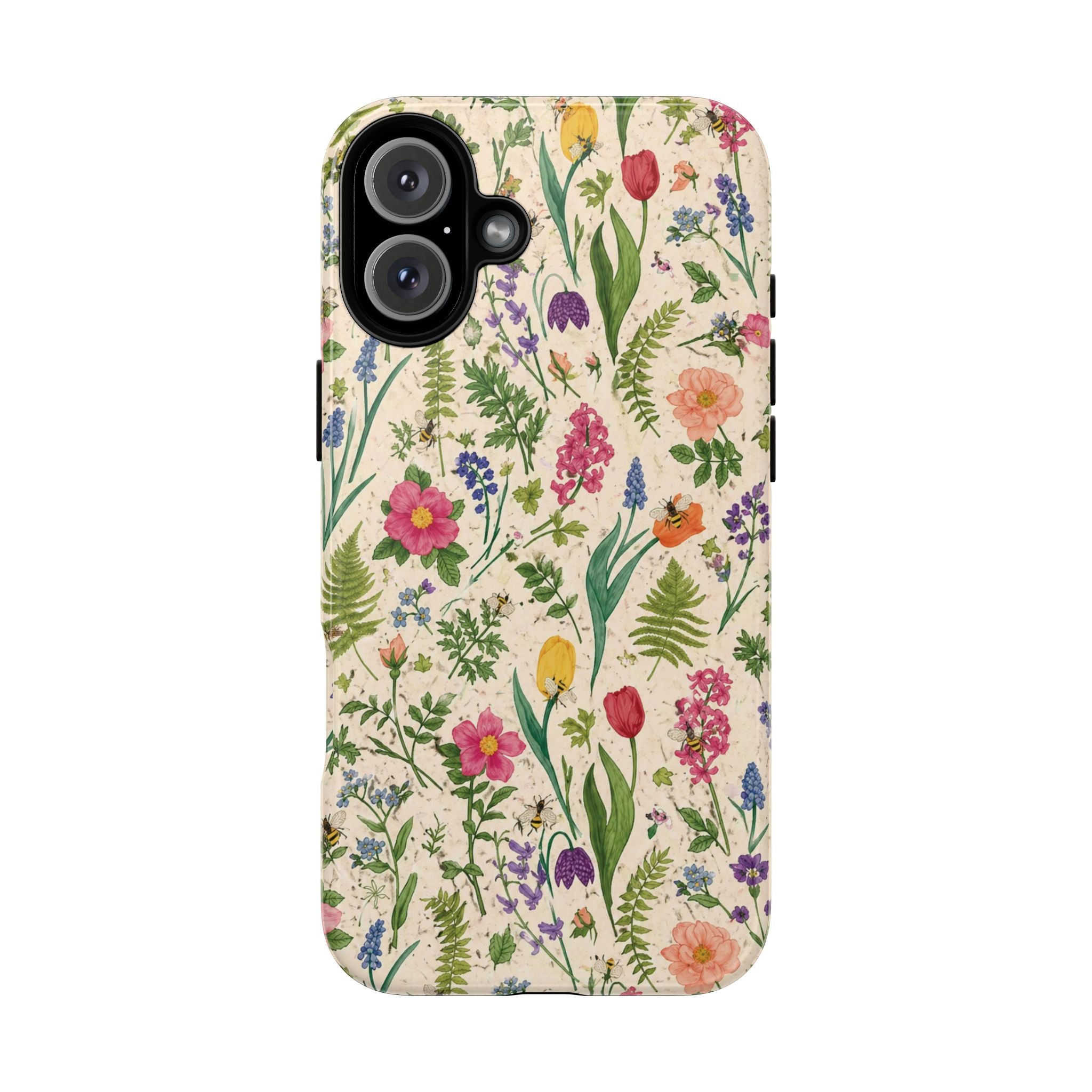 Spring Floral & Bee Pattern Tough Case