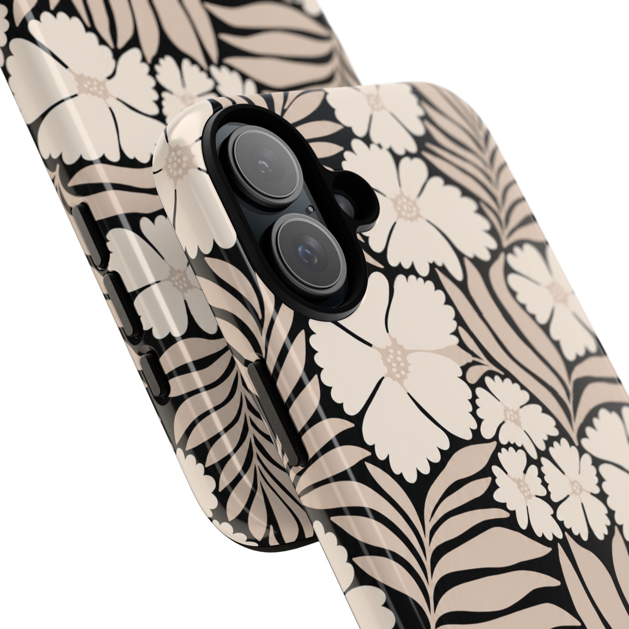 Neutral Floral Silhouette Tough Case