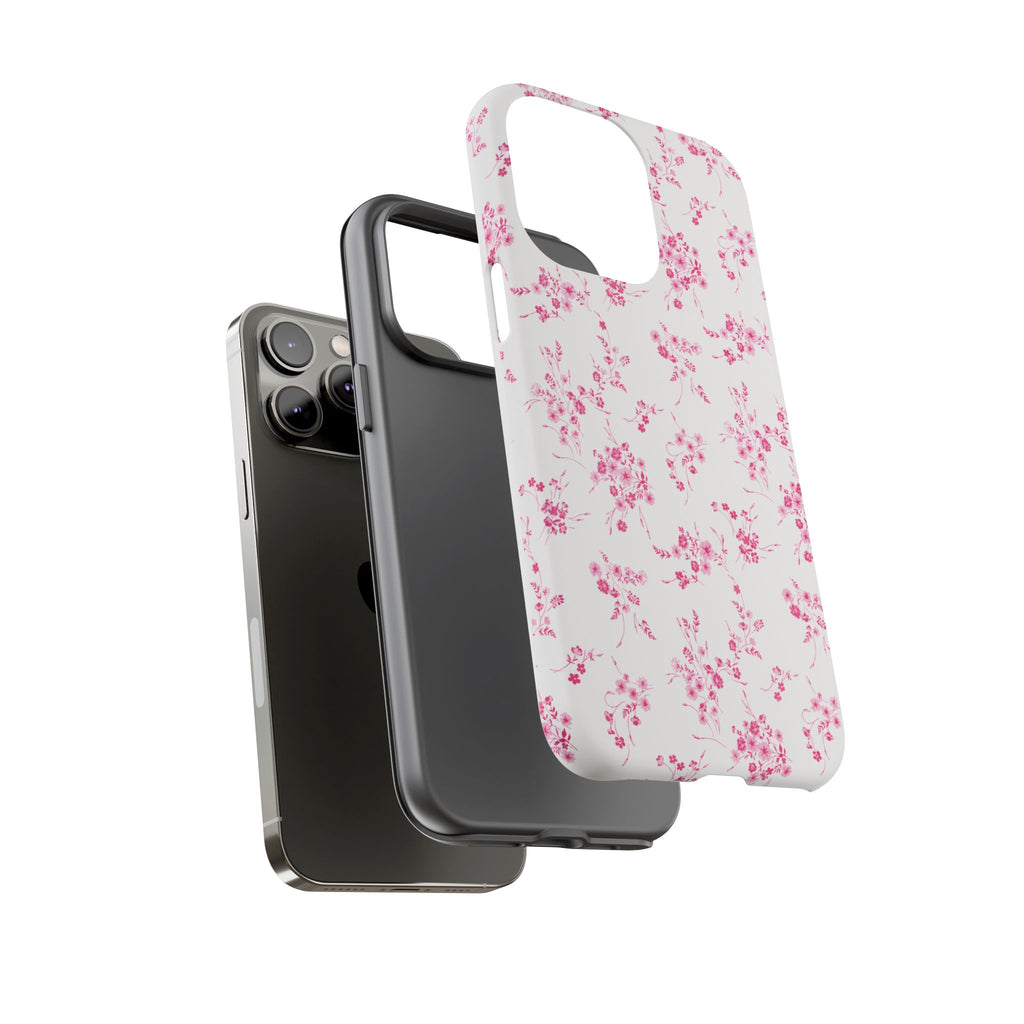 Burgundy Ditsy Floral Tough Case