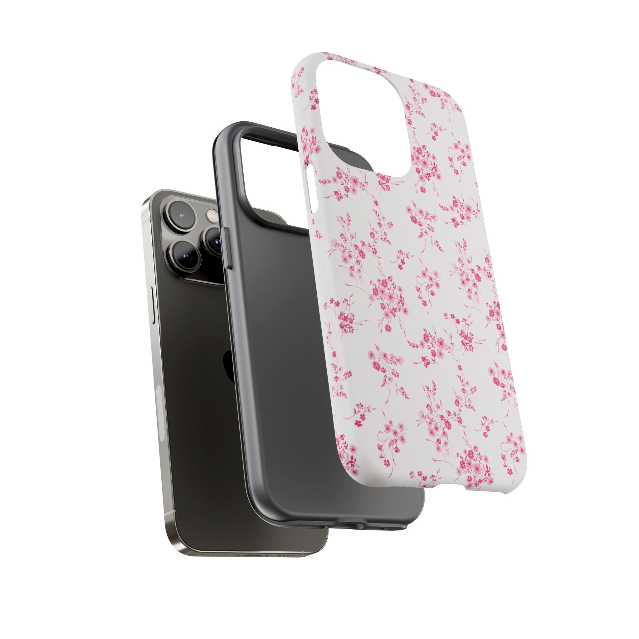 Burgundy Ditsy Floral Tough Case