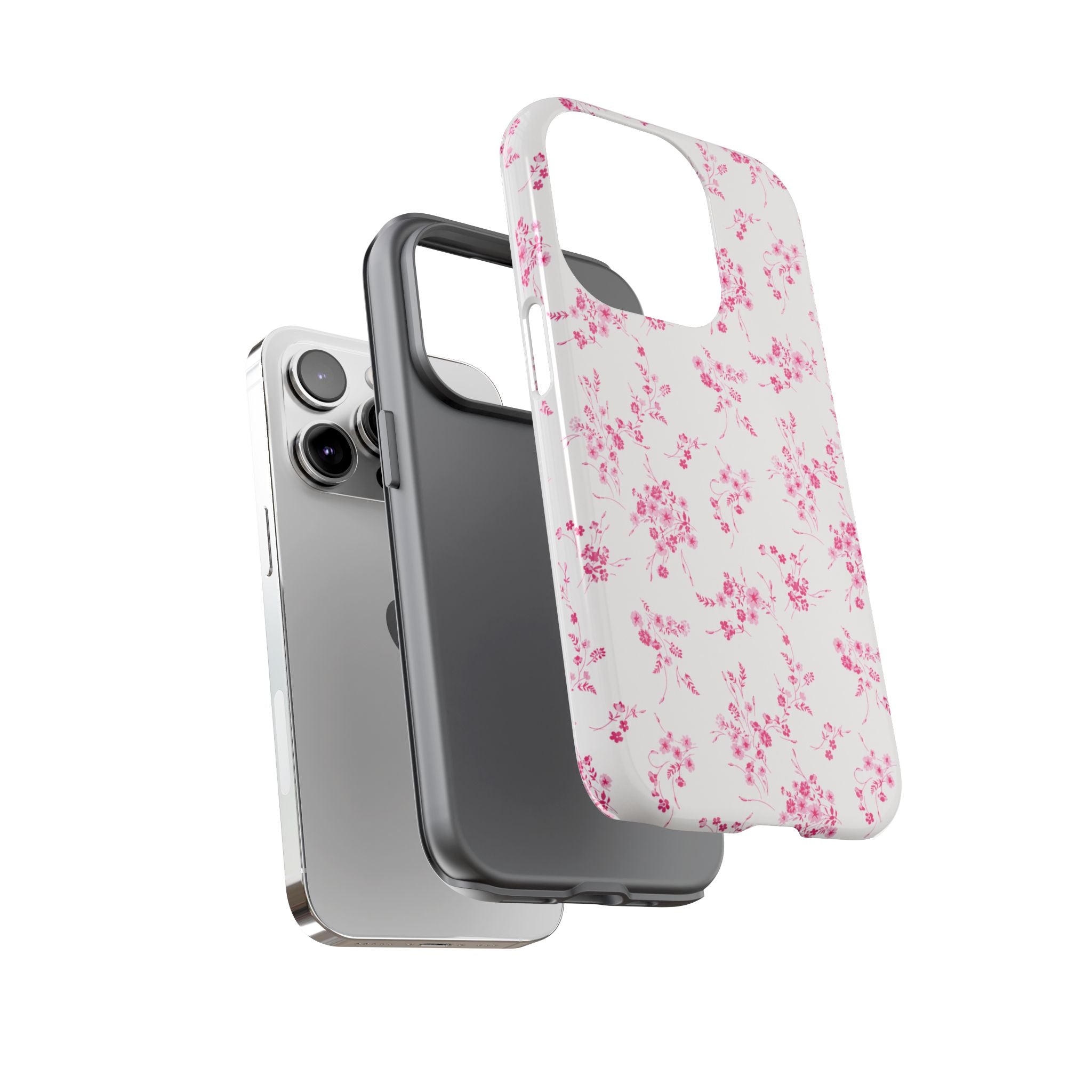 Burgundy Ditsy Floral Tough Case