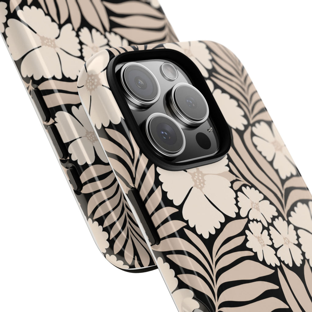Neutral Floral Silhouette Tough Case