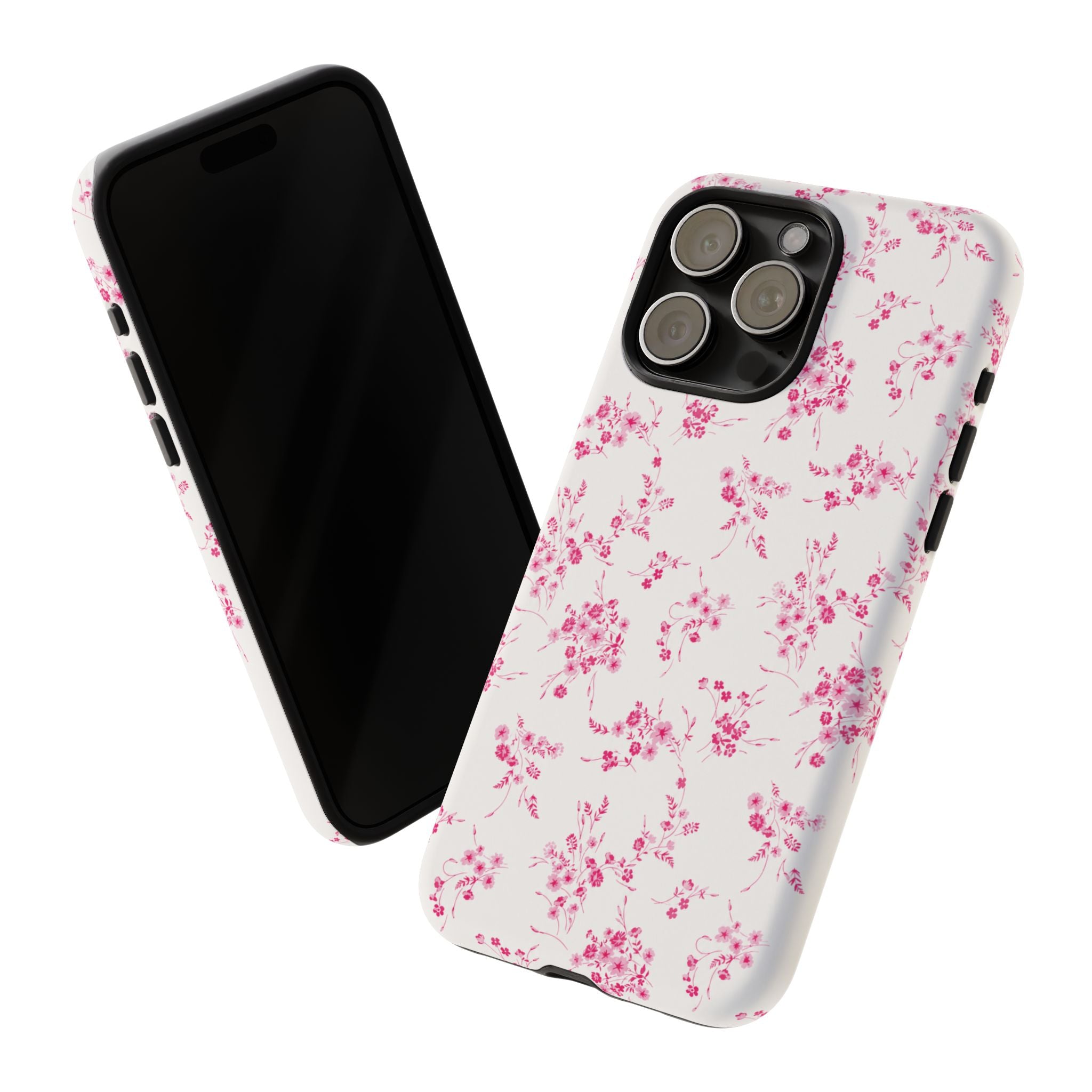 Burgundy Ditsy Floral Tough Case