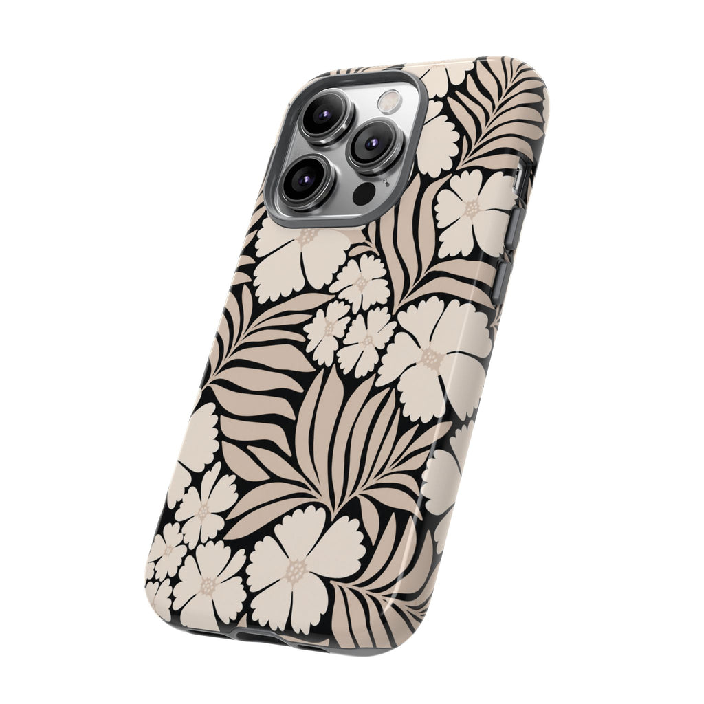 Neutral Floral Silhouette Tough Case