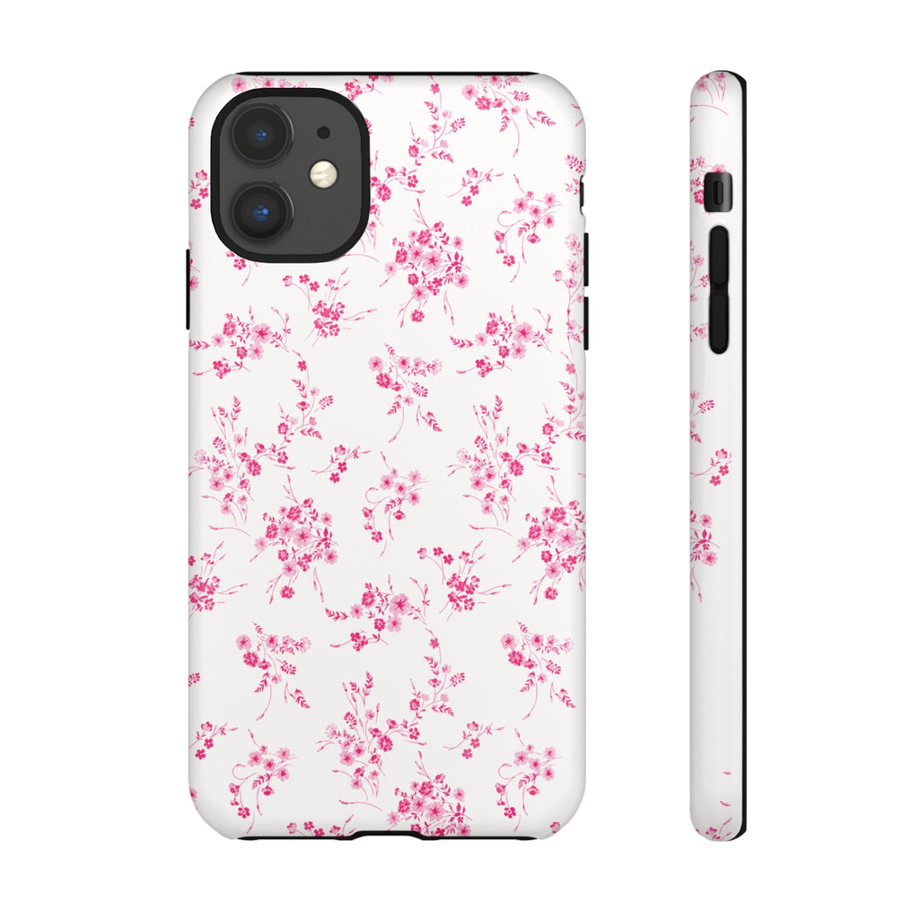 Burgundy Ditsy Floral Tough Case