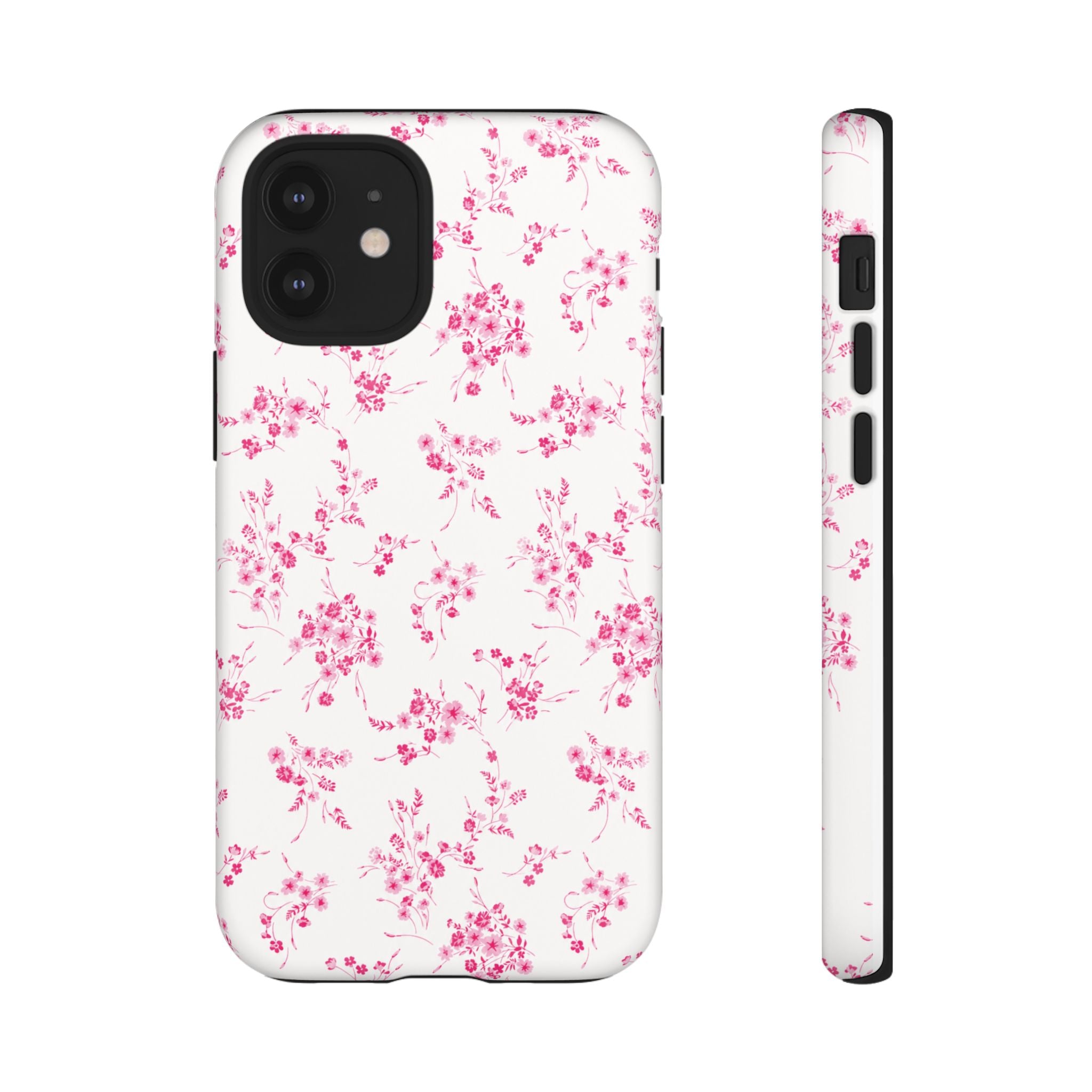 Burgundy Ditsy Floral Tough Case