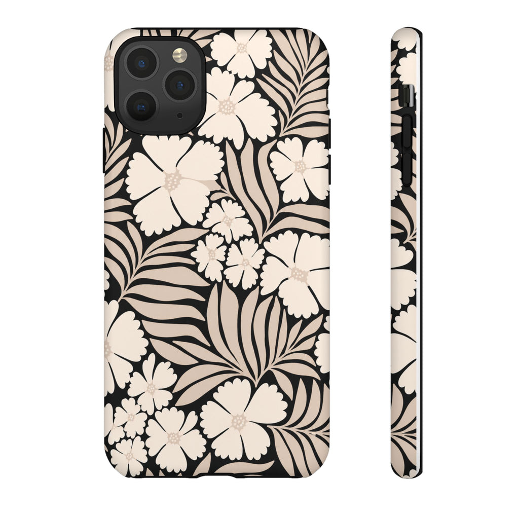 Neutral Floral Silhouette Tough Case