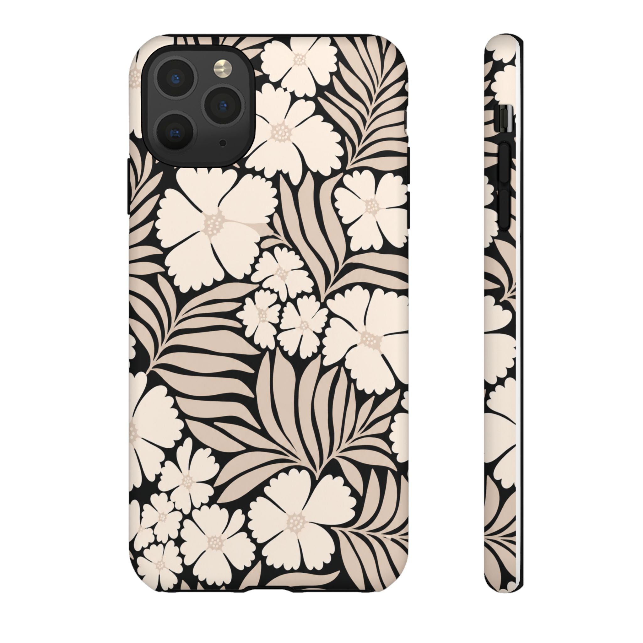 Neutral Floral Silhouette Tough Case