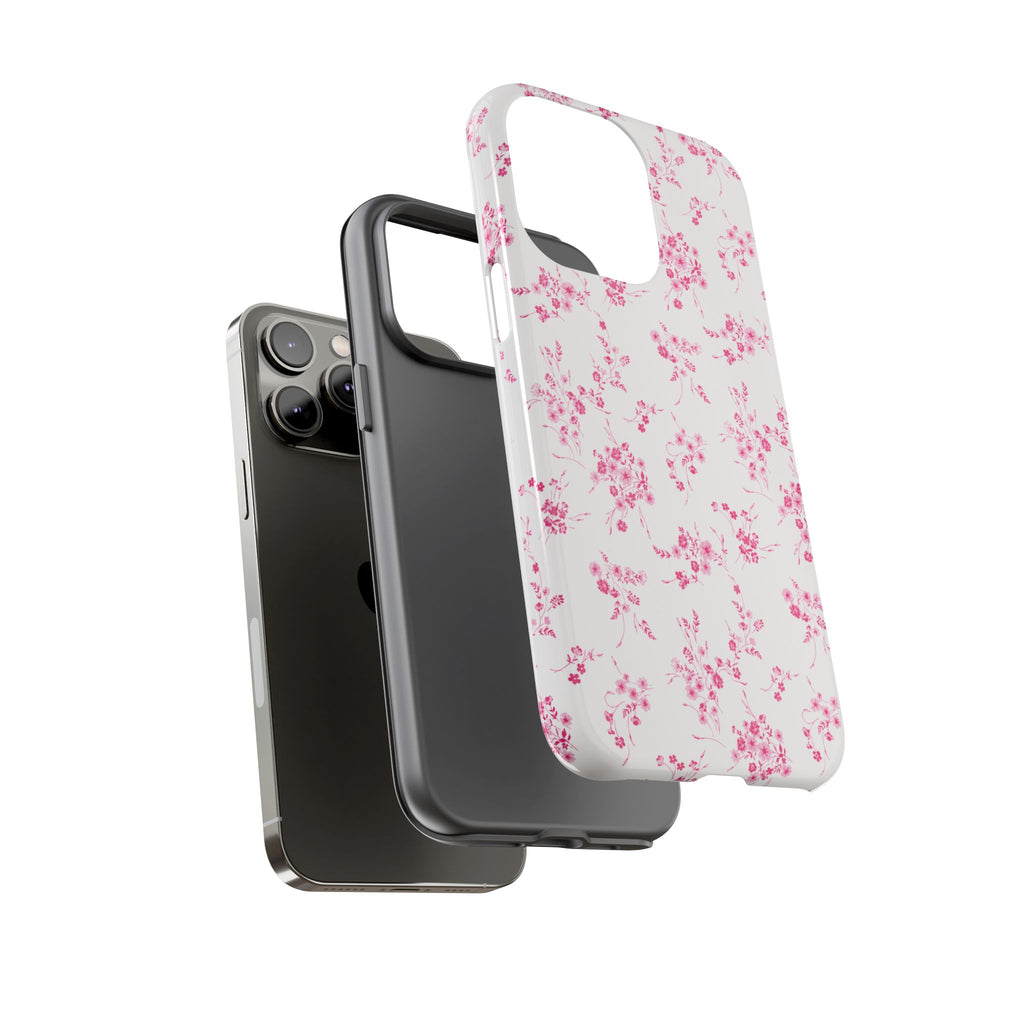 Burgundy Ditsy Floral Tough Case