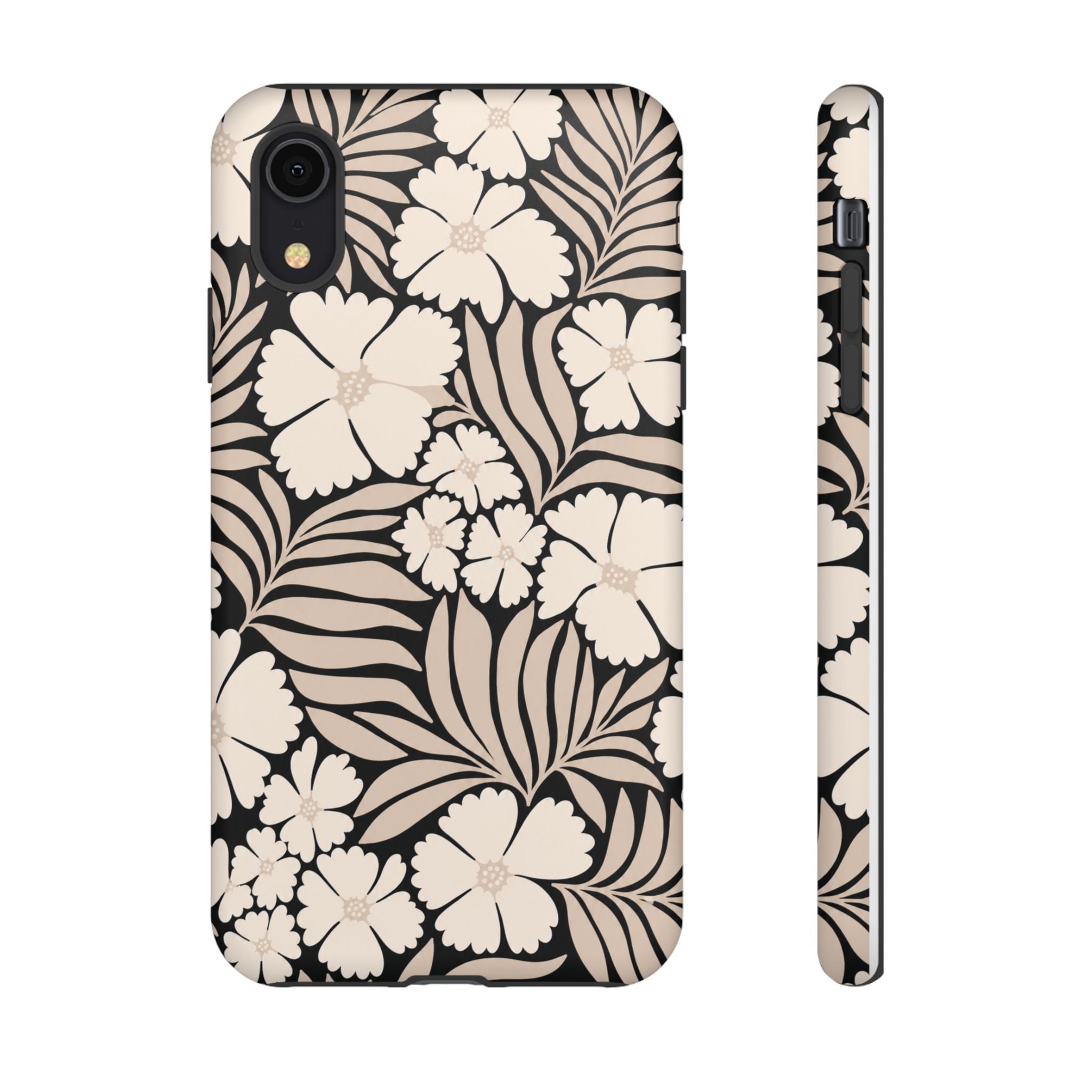 Neutral Floral Silhouette Tough Case