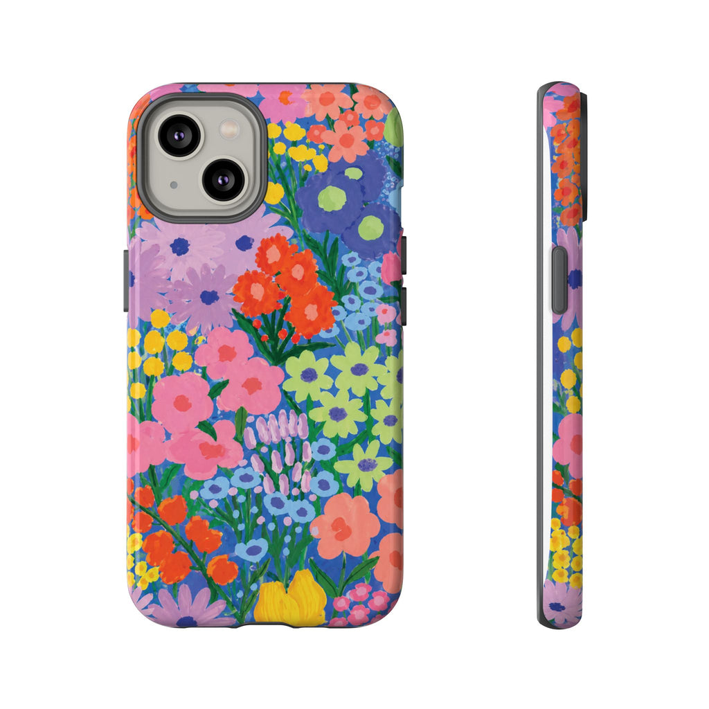 Colorful Floral Pattern Cute Aesthetic Tough Case
